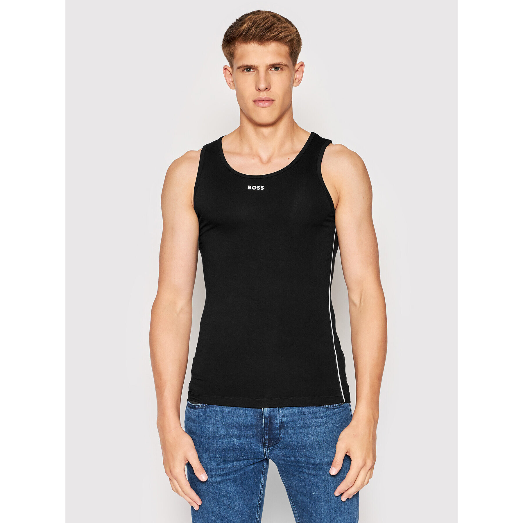 Boss Tank top Pure 50472656 Černá Regular Fit - Pepit.cz