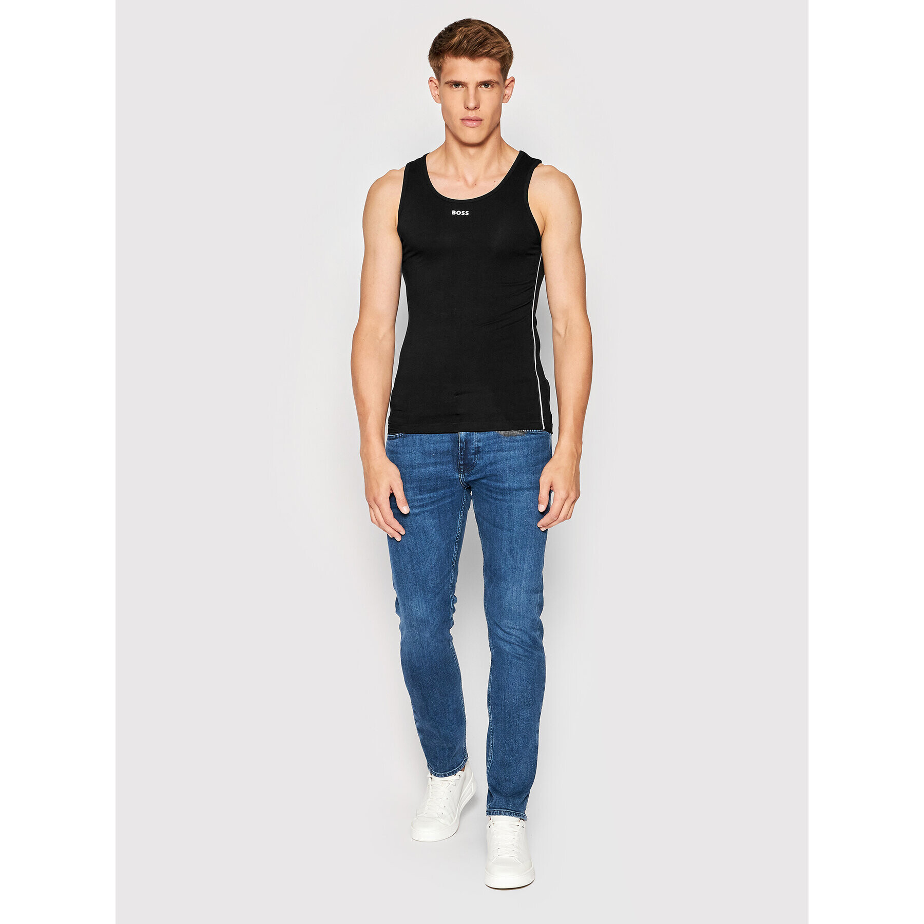 Boss Tank top Pure 50472656 Černá Regular Fit - Pepit.cz