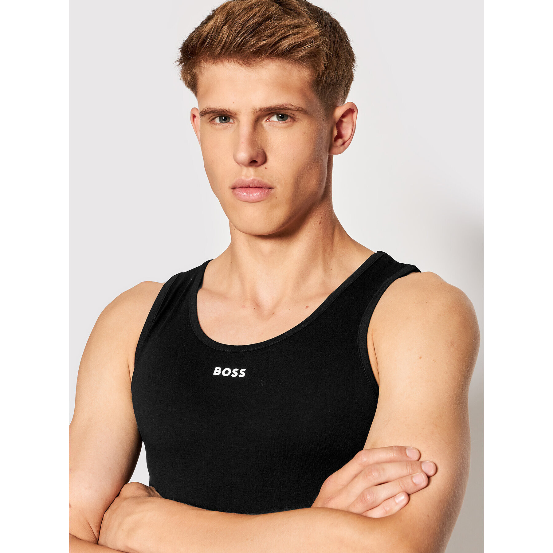 Boss Tank top Pure 50472656 Černá Regular Fit - Pepit.cz