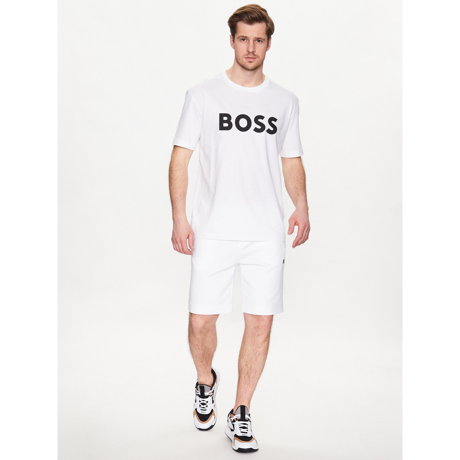 Boss Teplákové kalhoty 50482912 Bílá Regular Fit - Pepit.cz