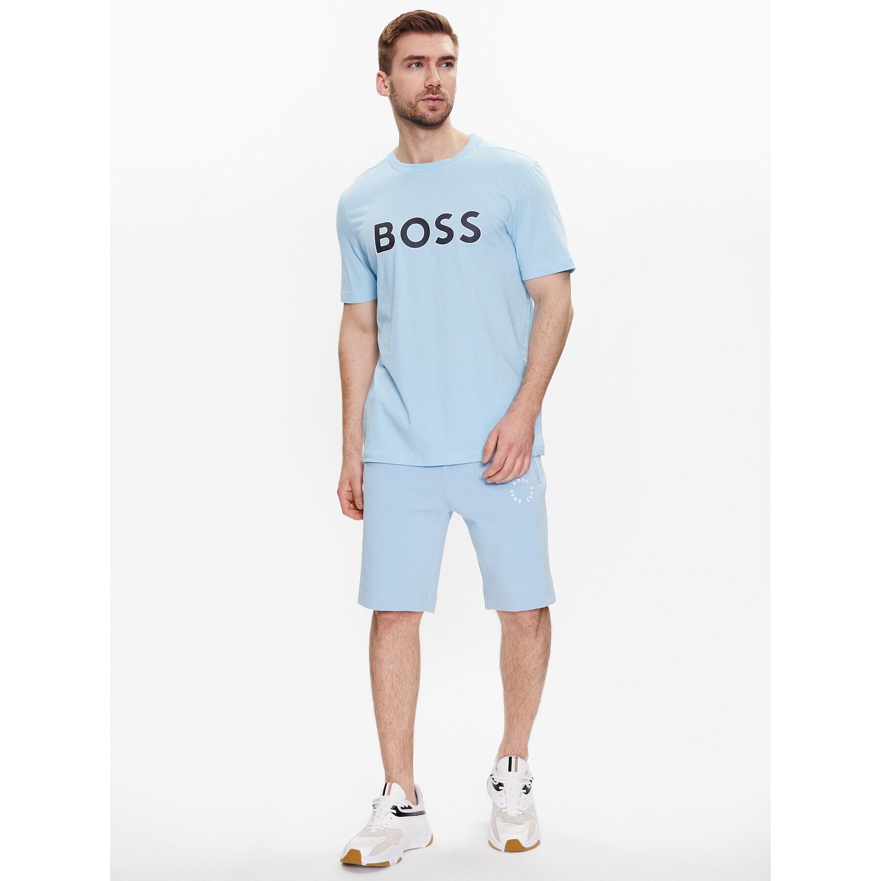 Boss Šortky z materiálu 50487954 Modrá Regular Fit - Pepit.cz