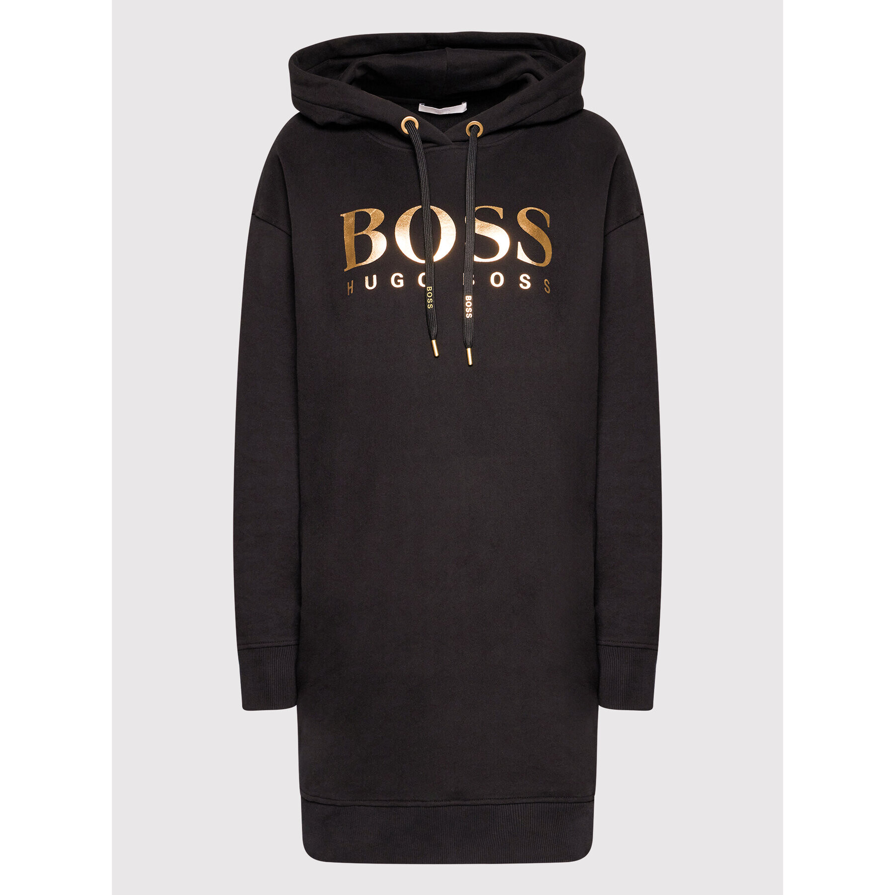 Boss Úpletové šaty C-Ethea_Gold_B 50466671 Černá Relaxed Fit - Pepit.cz