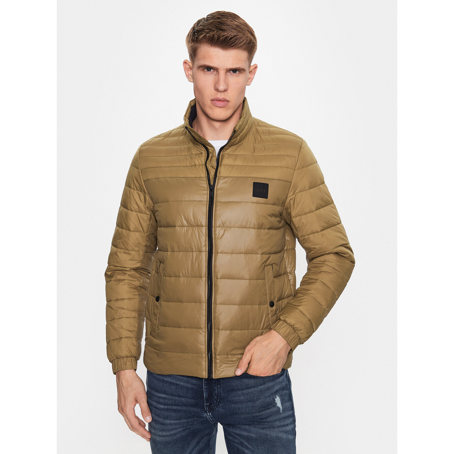 Boss Vatovaná bunda 50496766 Hnědá Regular Fit - Pepit.cz