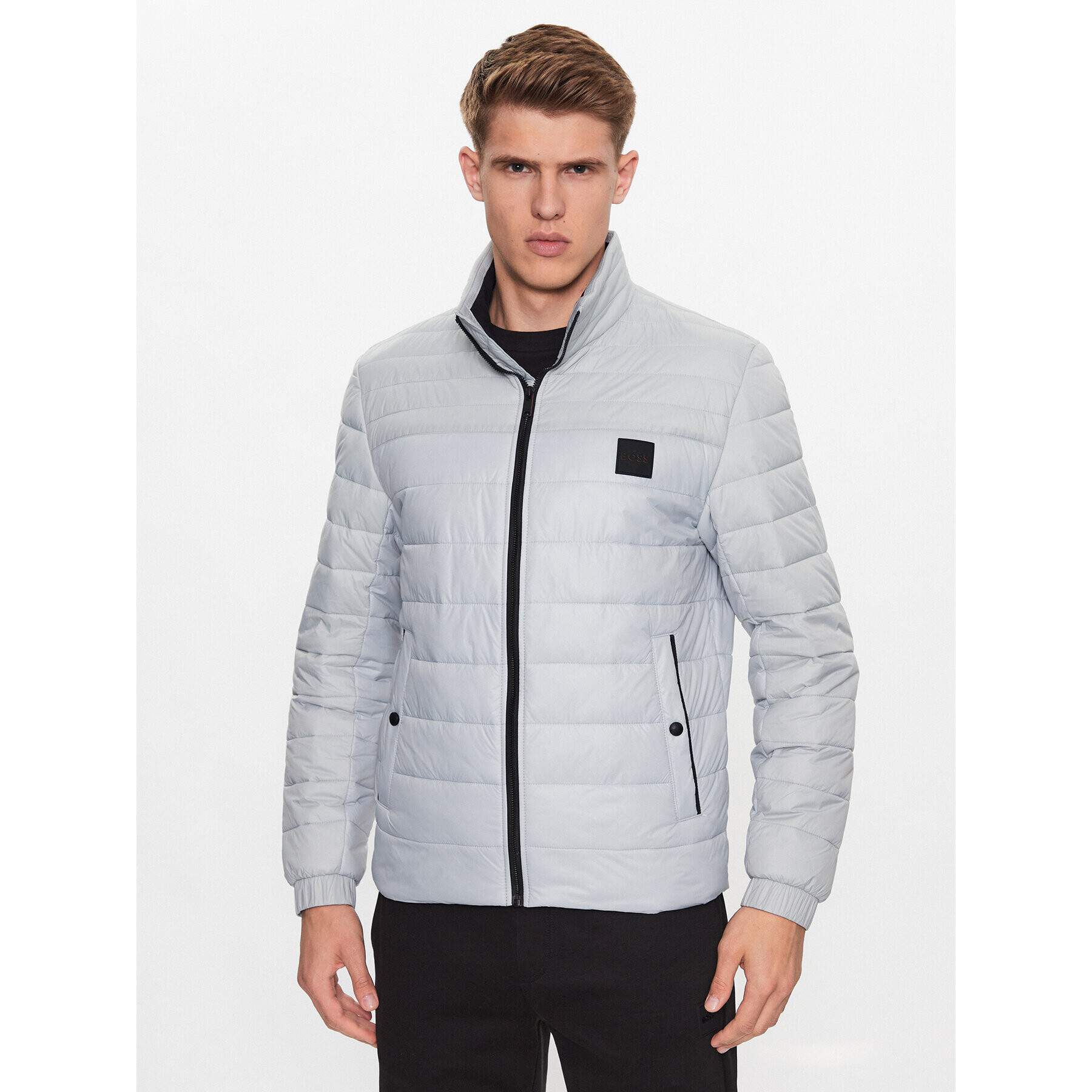 Boss Vatovaná bunda 50496766 Šedá Regular Fit - Pepit.cz