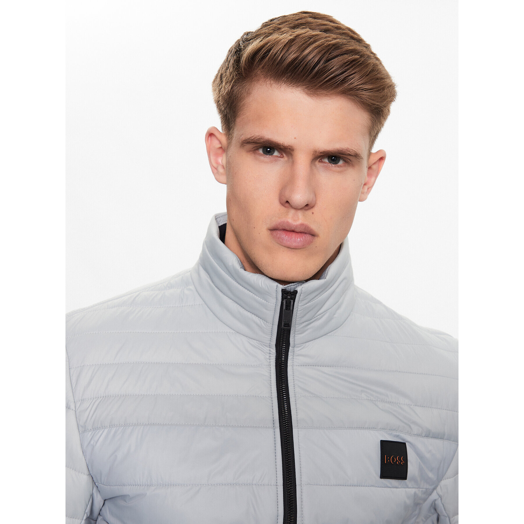 Boss Vatovaná bunda 50496766 Šedá Regular Fit - Pepit.cz