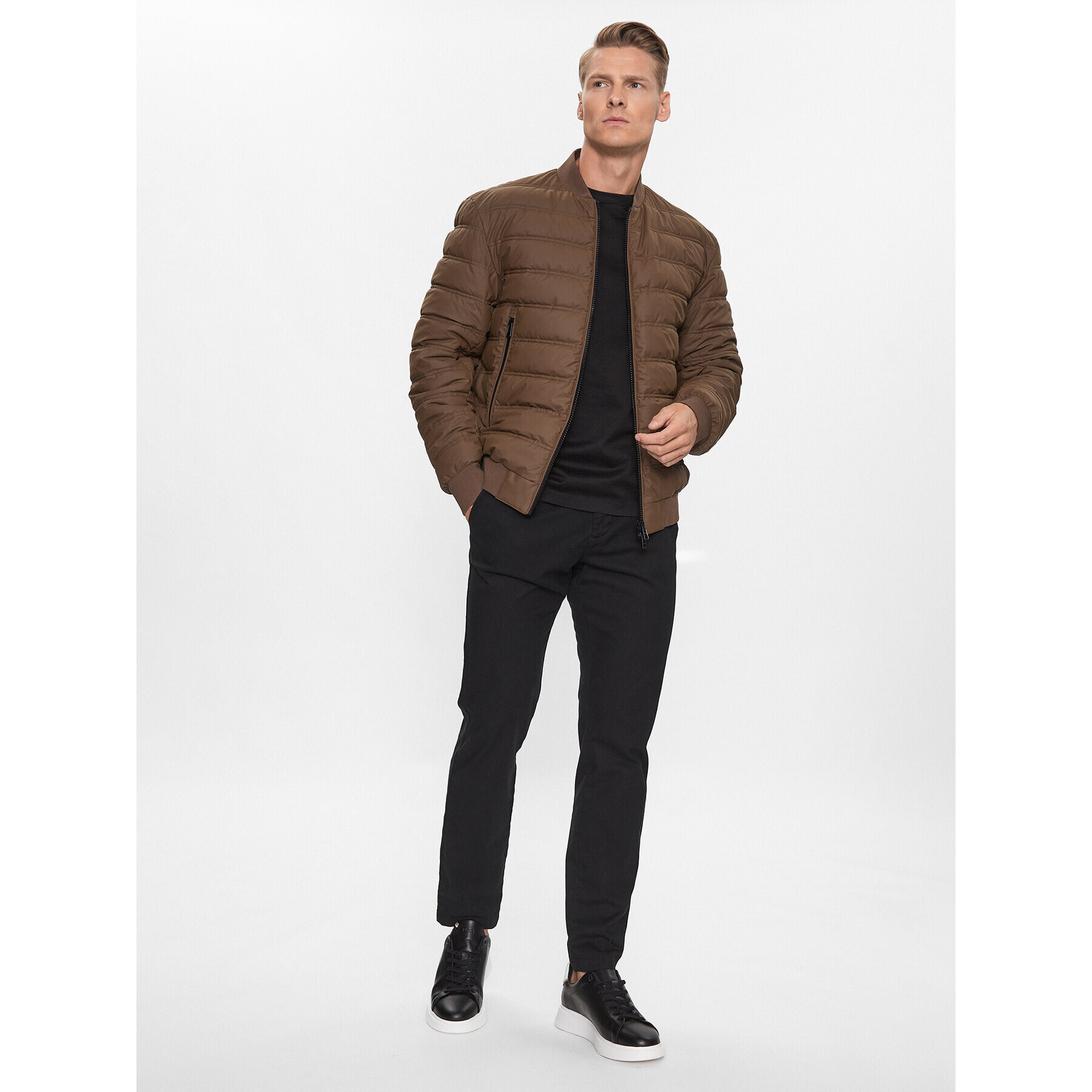 Boss Vatovaná bunda Caradoc 50493693 Hnědá Regular Fit - Pepit.cz