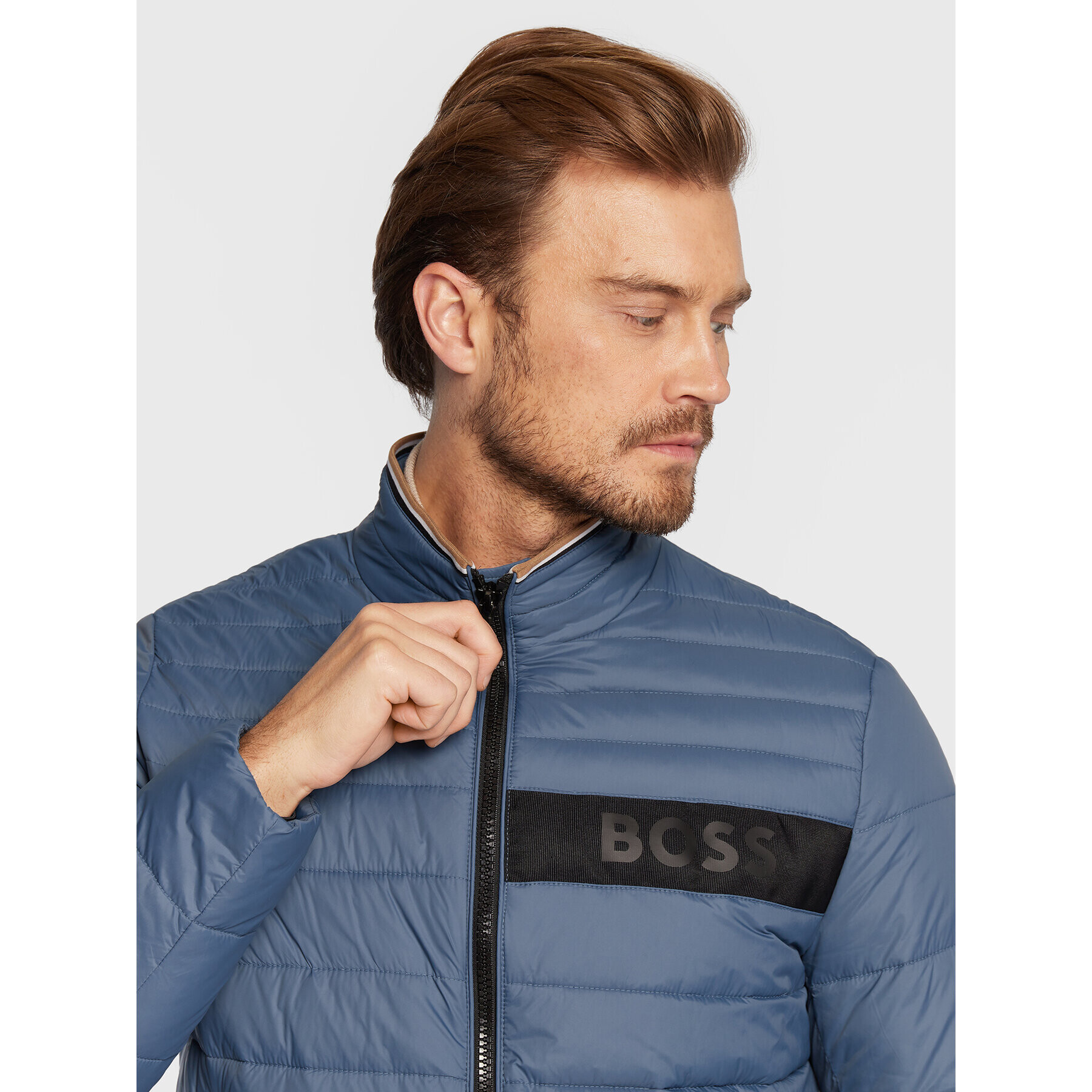 Boss Vatovaná bunda Darolus 50464308 Modrá Regular Fit - Pepit.cz