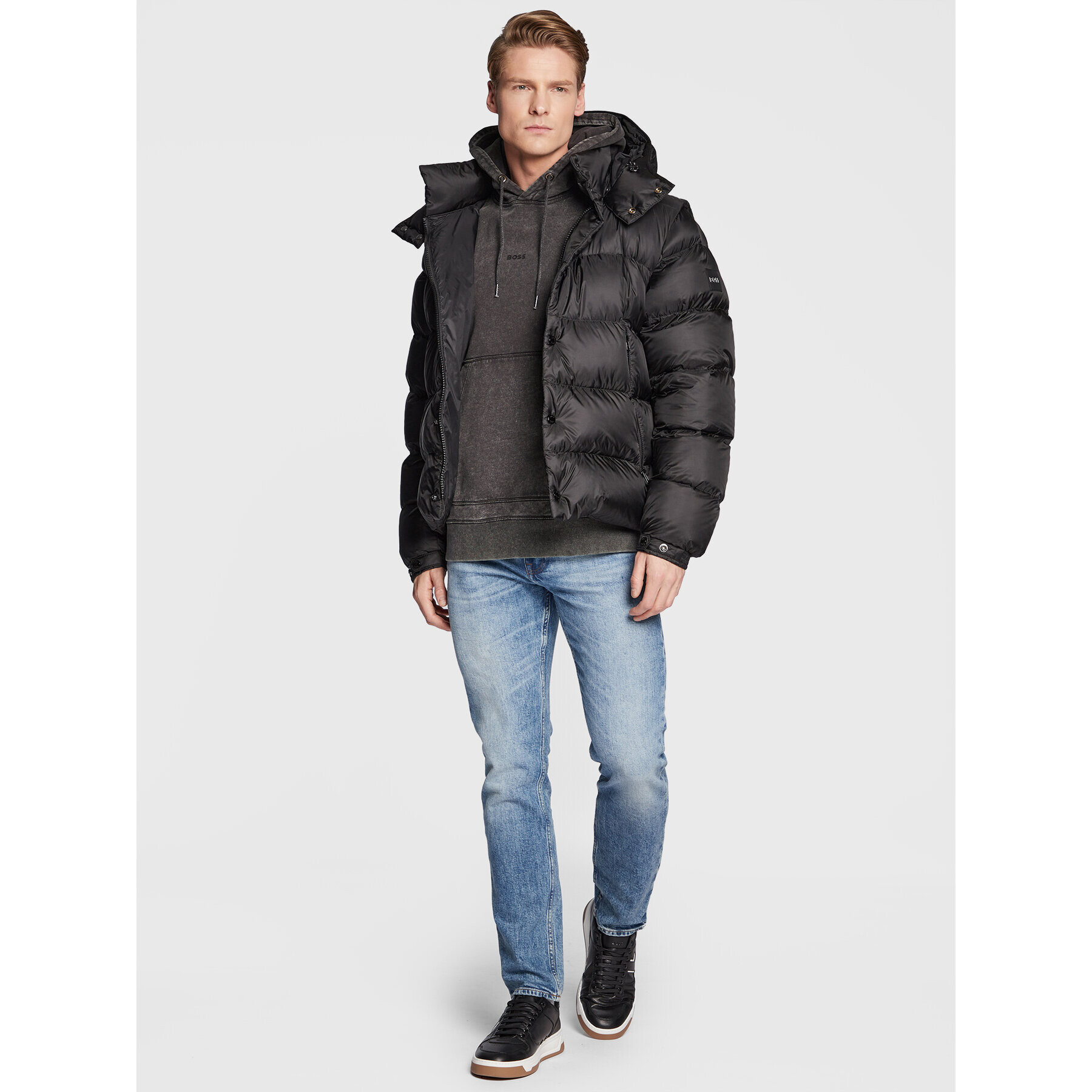 Boss Vatovaná bunda Dolson 50472781 Černá Regular Fit - Pepit.cz