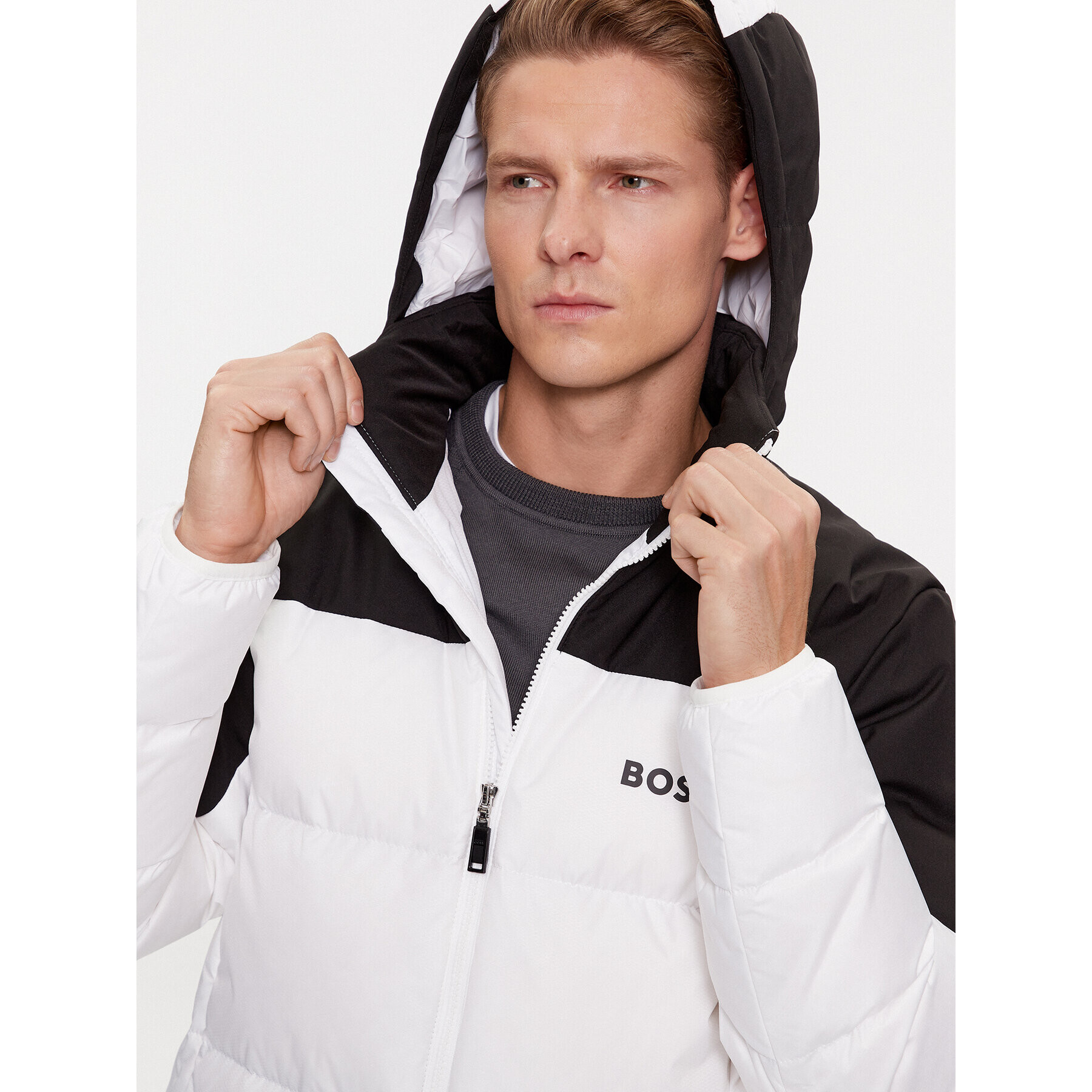 Boss Vatovaná bunda J_Hamar1 50497558 Bílá Regular Fit - Pepit.cz