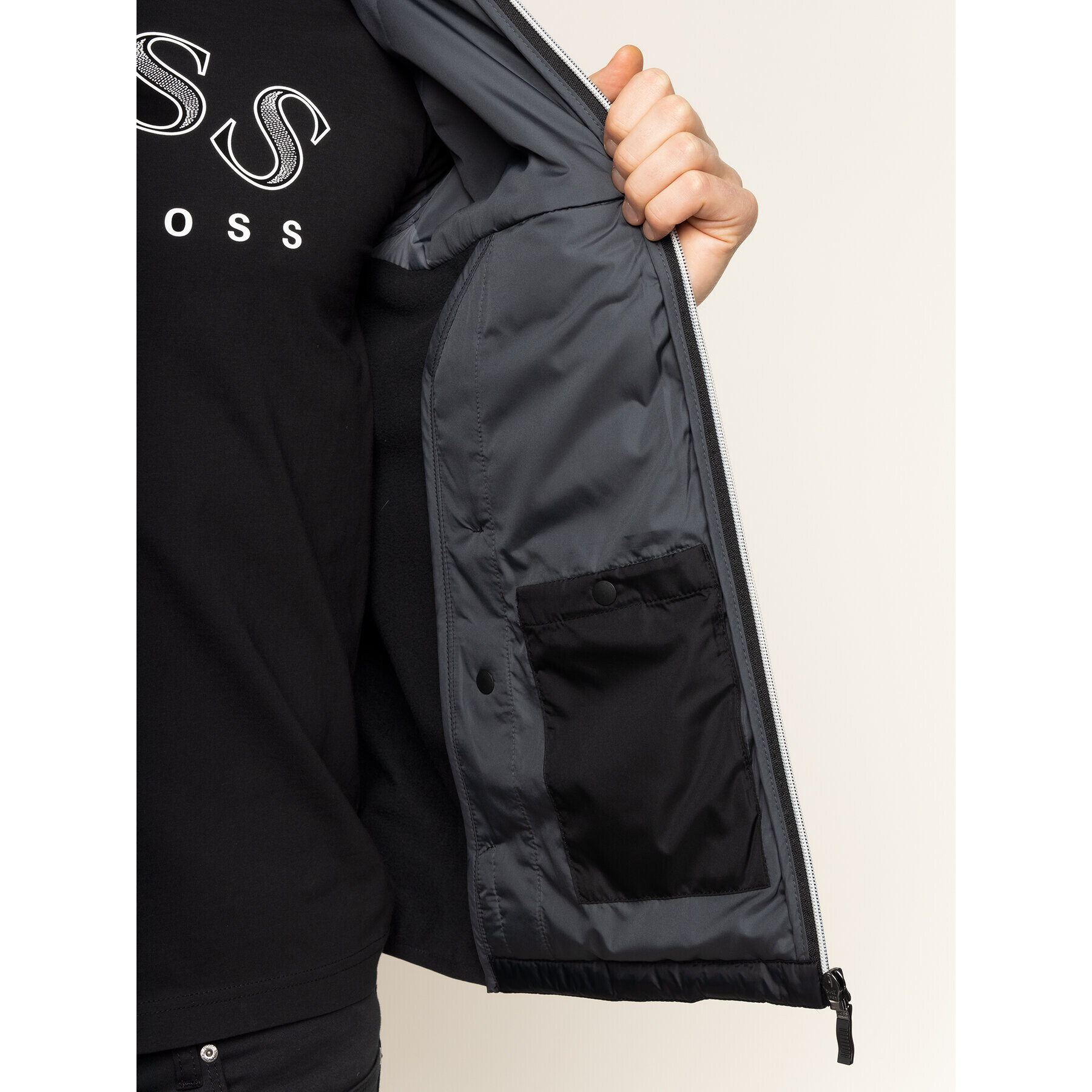 Boss Vatovaná bunda J_Paros 50427011 Černá Regular Fit - Pepit.cz