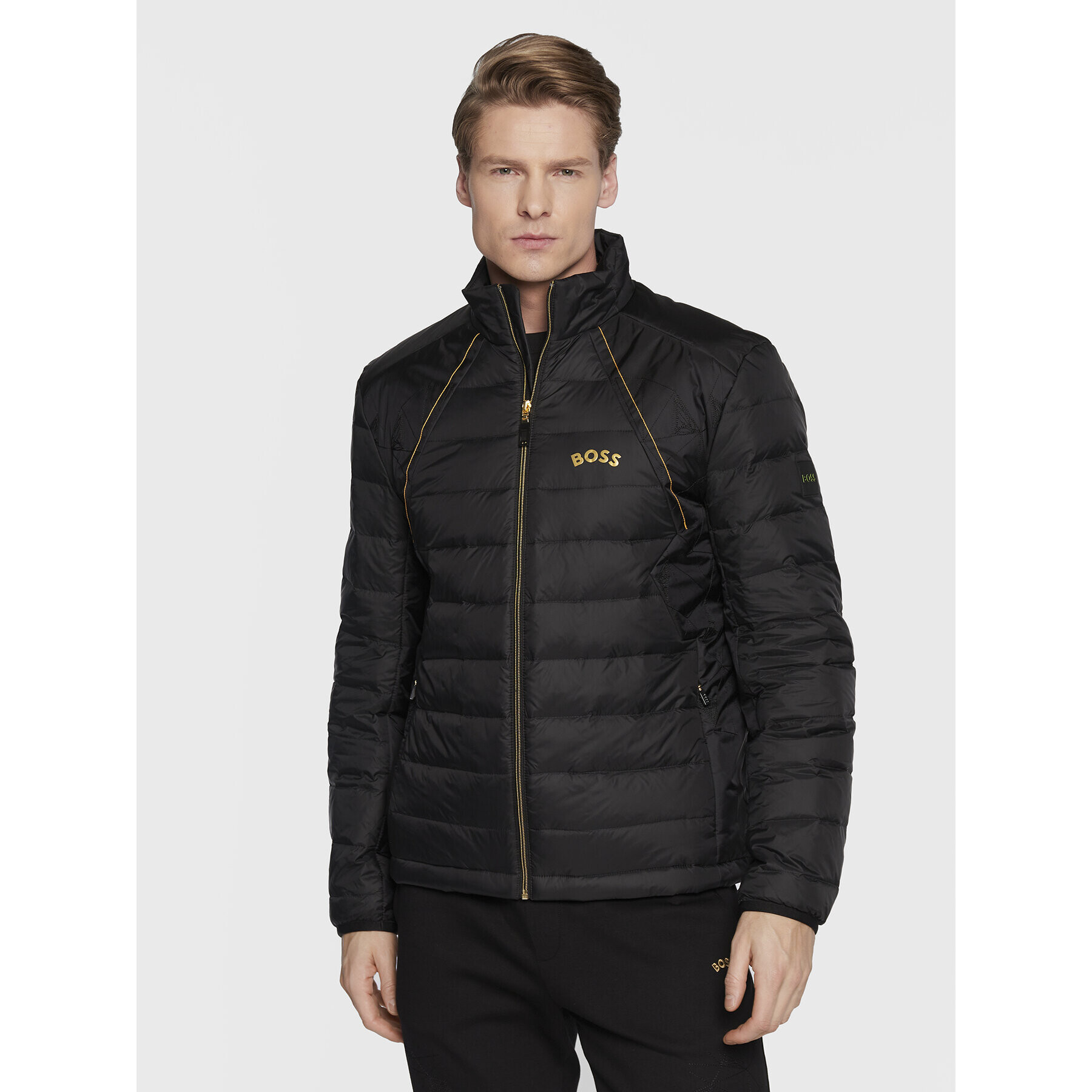 Boss Vatovaná bunda J_Sarek 50475011 Černá Regular Fit - Pepit.cz