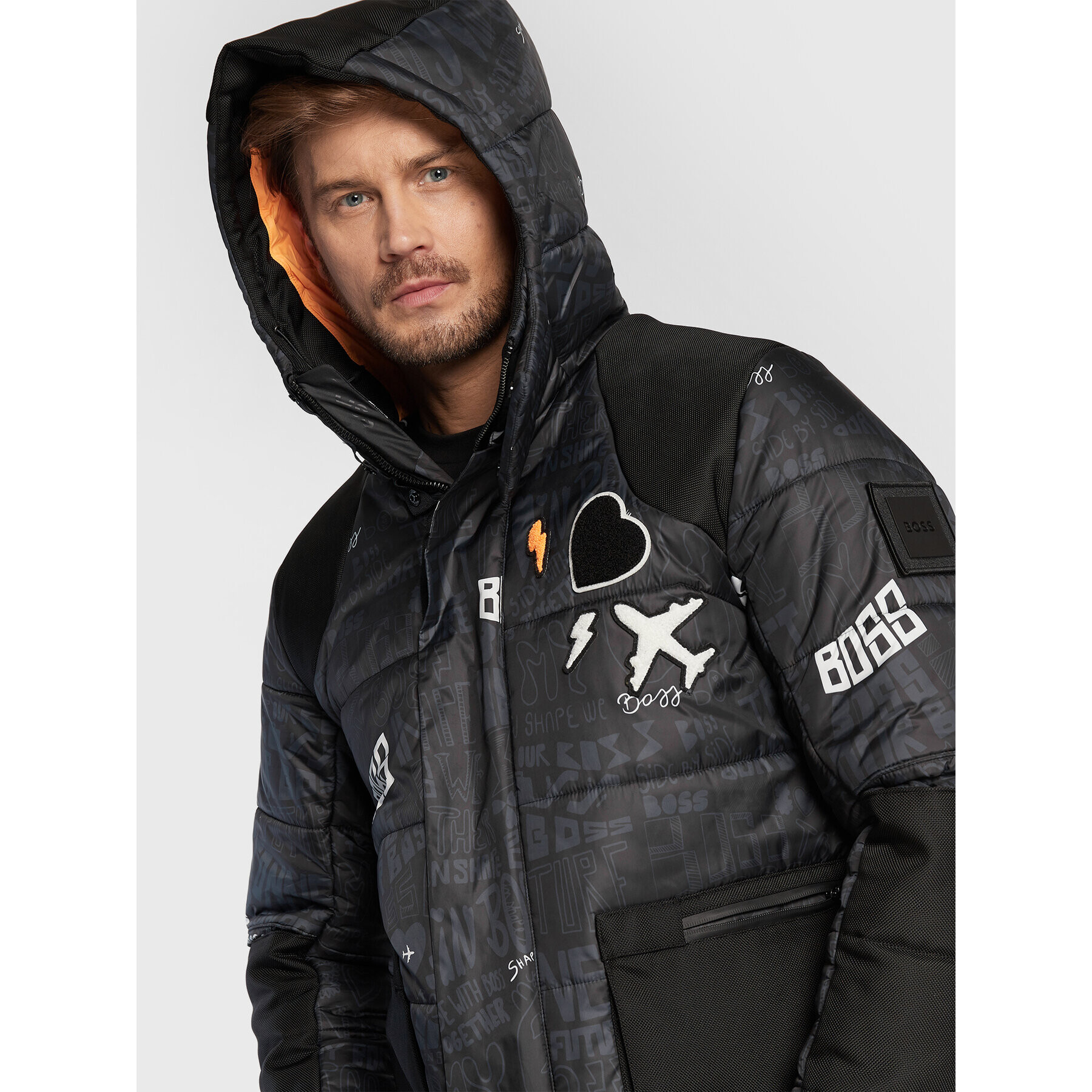 Boss Vatovaná bunda J_Trond 50475456 Černá Regular Fit - Pepit.cz