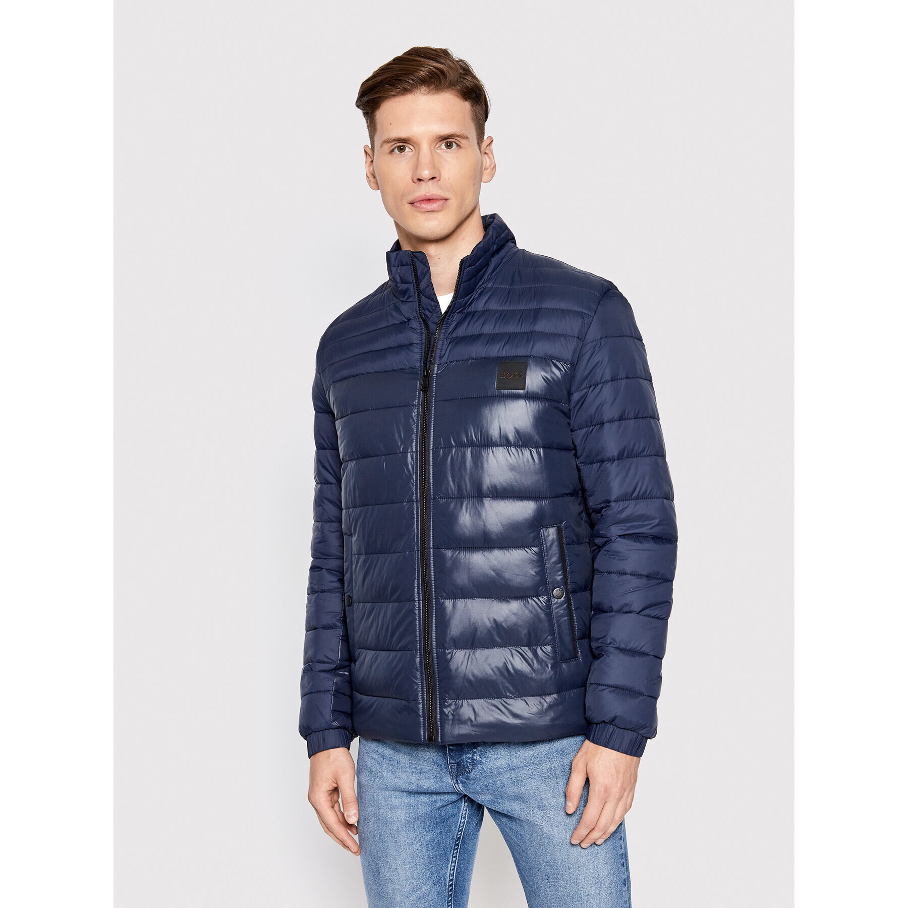 Boss Vatovaná bunda Oden 50470898 Tmavomodrá Regular Fit - Pepit.cz