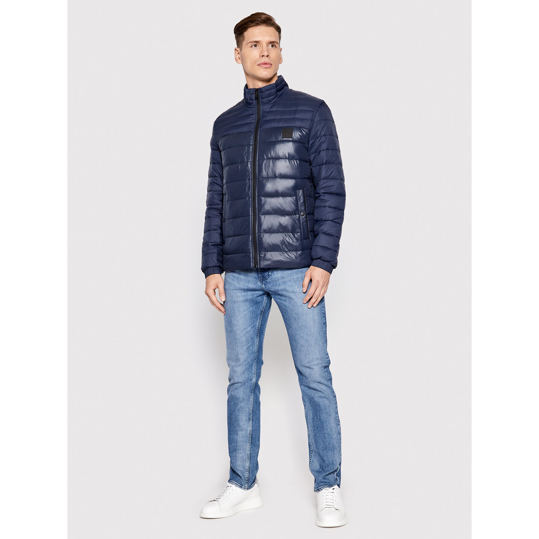 Boss Vatovaná bunda Oden 50470898 Tmavomodrá Regular Fit - Pepit.cz