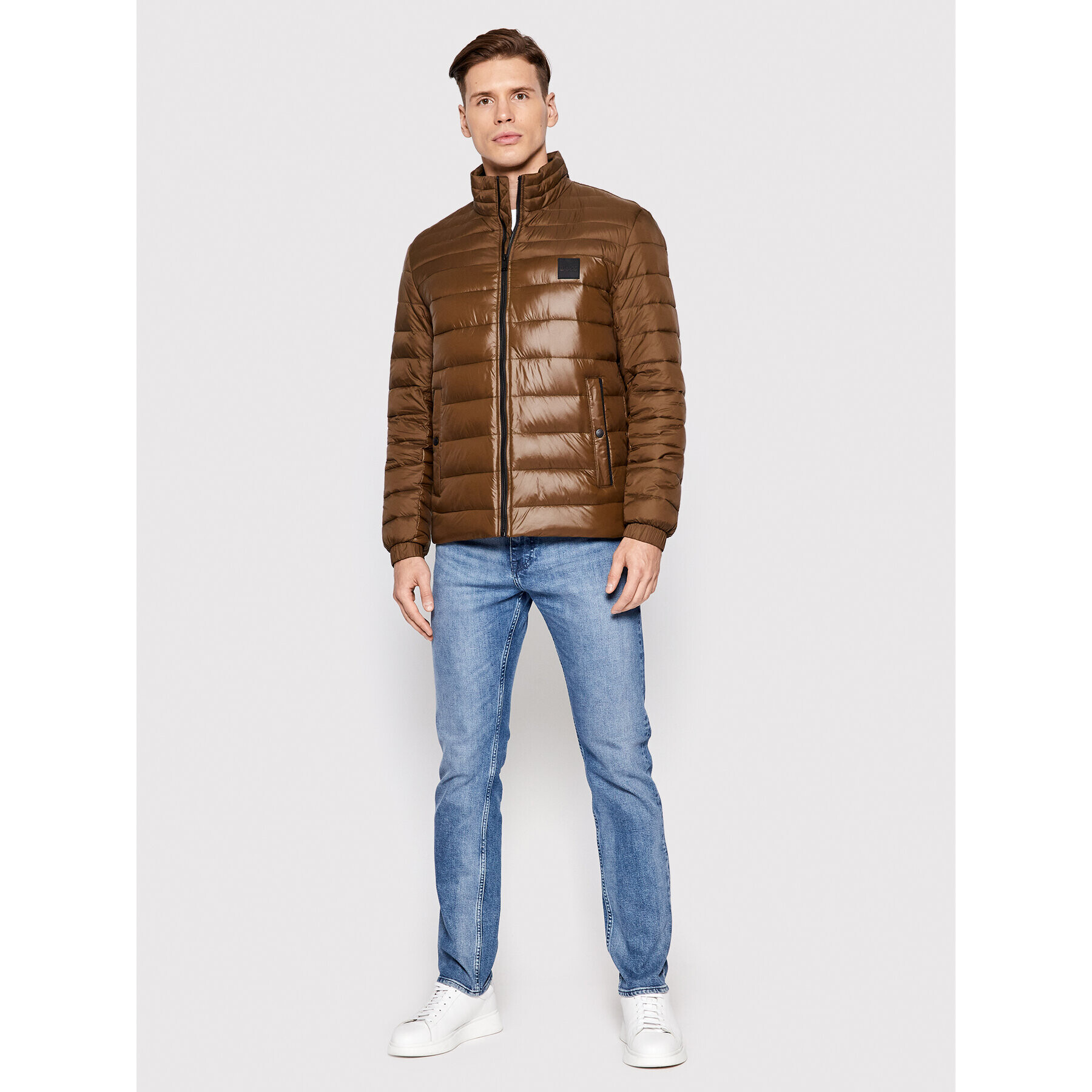 Boss Vatovaná bunda Oden 50470898 Zelená Regular Fit - Pepit.cz