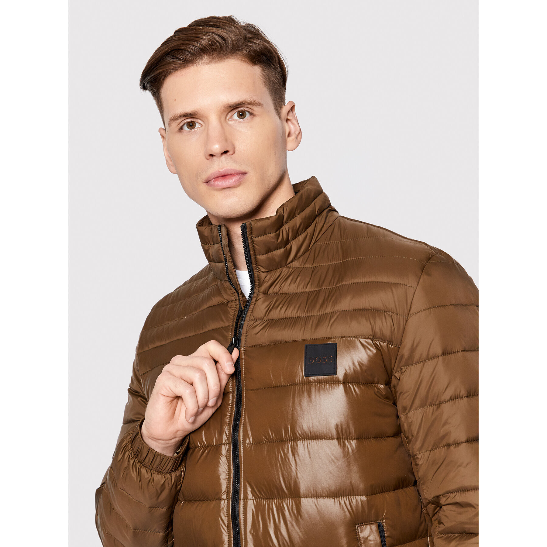 Boss Vatovaná bunda Oden 50470898 Zelená Regular Fit - Pepit.cz