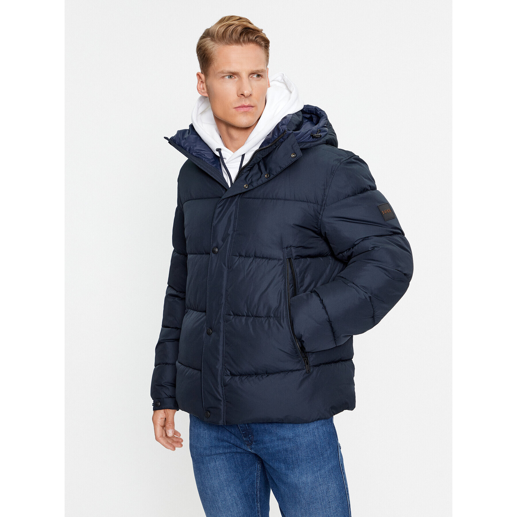 Boss Vatovaná bunda Omaris 50499542 Tmavomodrá Regular Fit - Pepit.cz