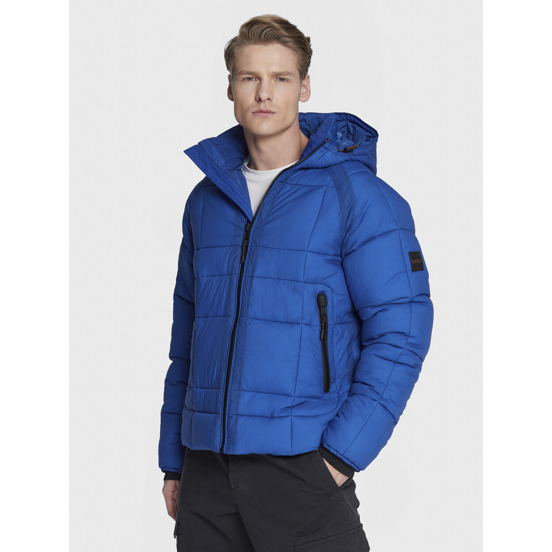 Boss Vatovaná bunda Opole-D 50473887 Modrá Regular Fit - Pepit.cz