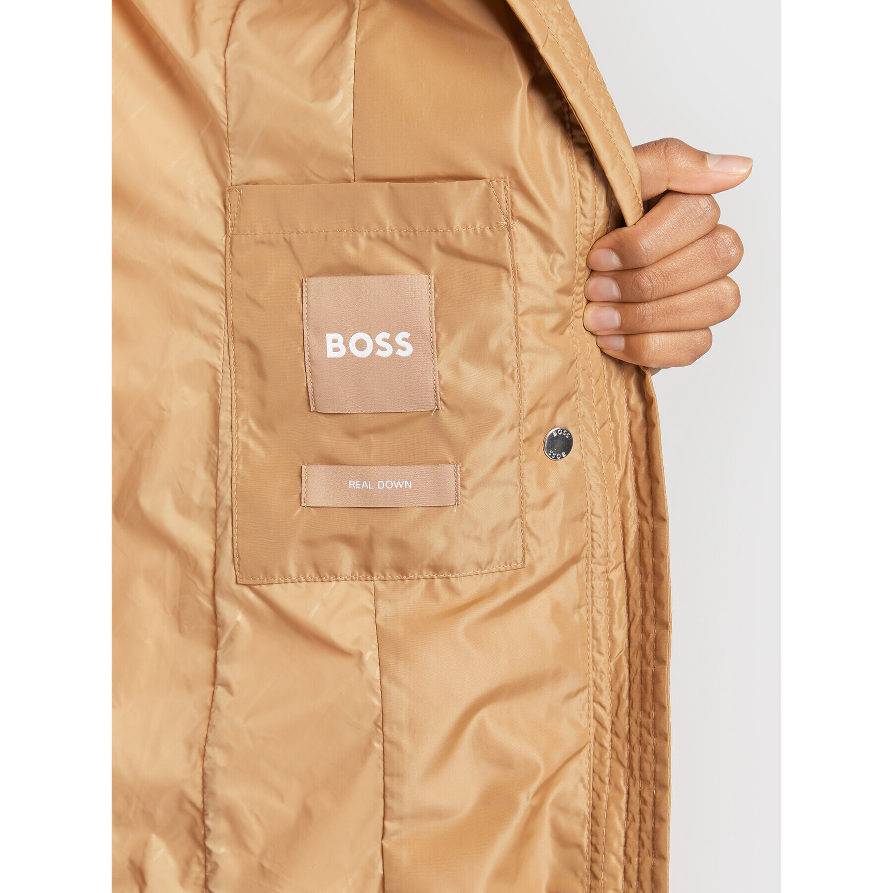 Boss Vatovaná bunda Patantan3 50478144 Béžová Regular Fit - Pepit.cz