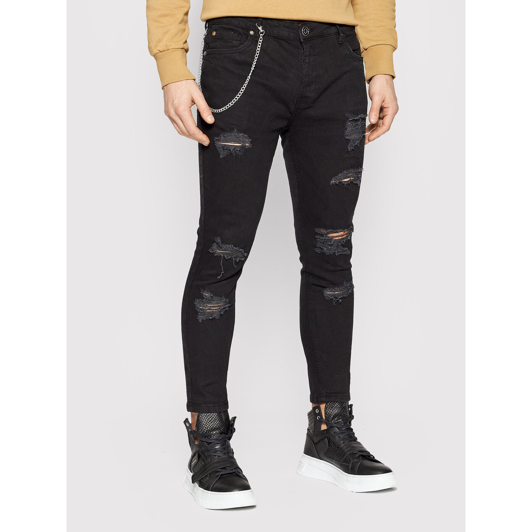 Brave Soul Jeansy MJN-DROGO Černá Skinny Fit - Pepit.cz