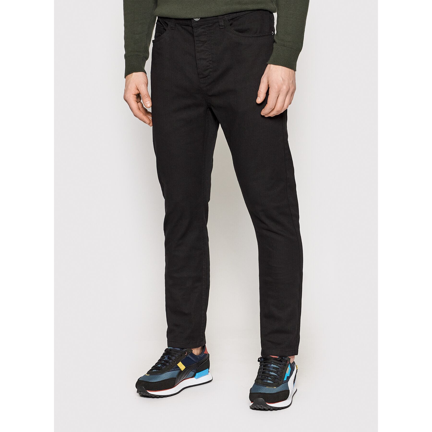 Brave Soul Jeansy MJN-EASTBOURNE1 Černá Skinny Fit - Pepit.cz