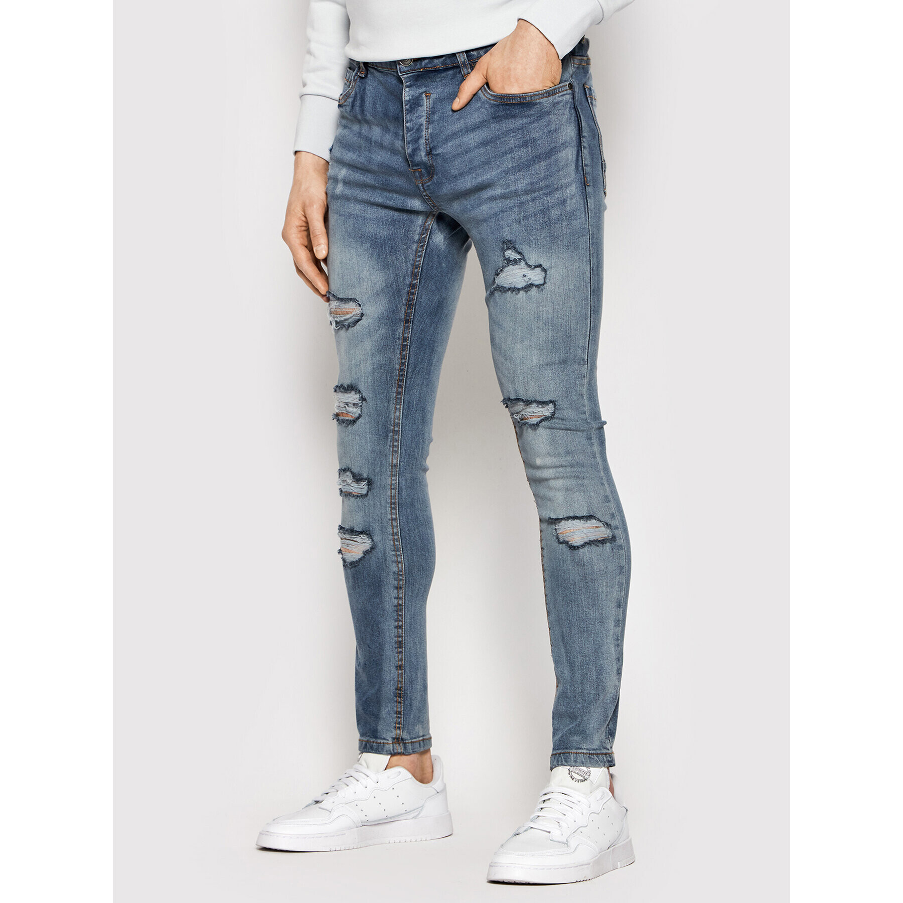 Brave Soul Jeansy MJN-LEYLAND Tmavomodrá Skinny Fit - Pepit.cz