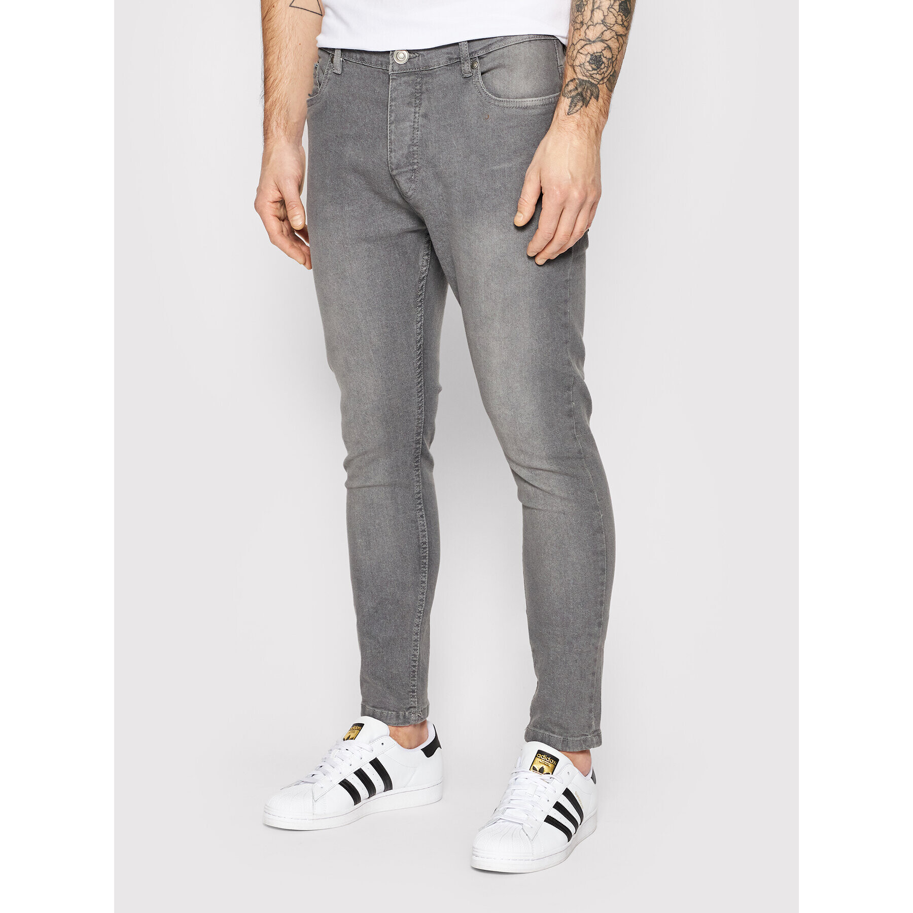 Brave Soul Jeansy MJN-MADISON Šedá Skinny Fit - Pepit.cz