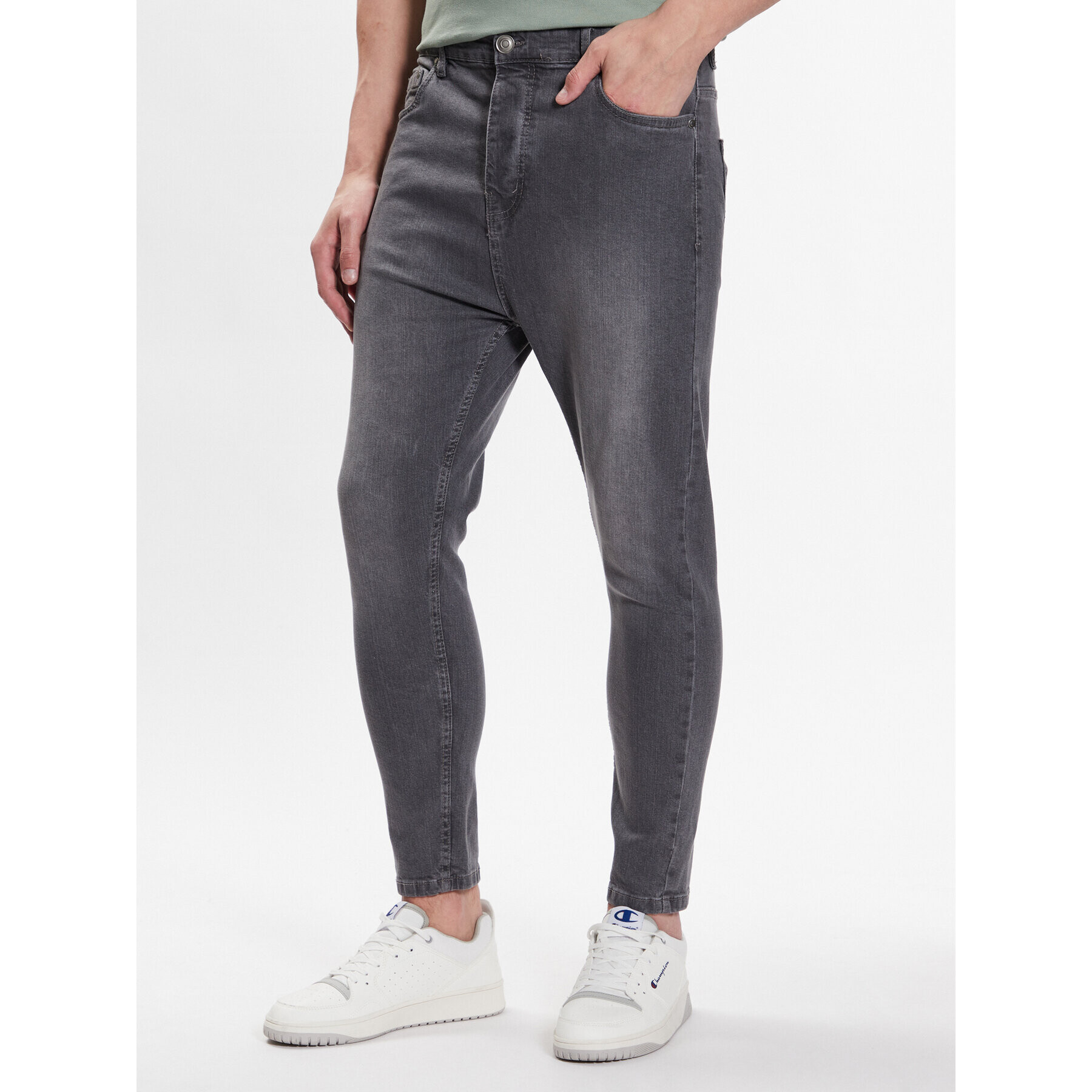 Brave Soul Jeansy MJN-MADISONCROPG Šedá Skinny Fit - Pepit.cz