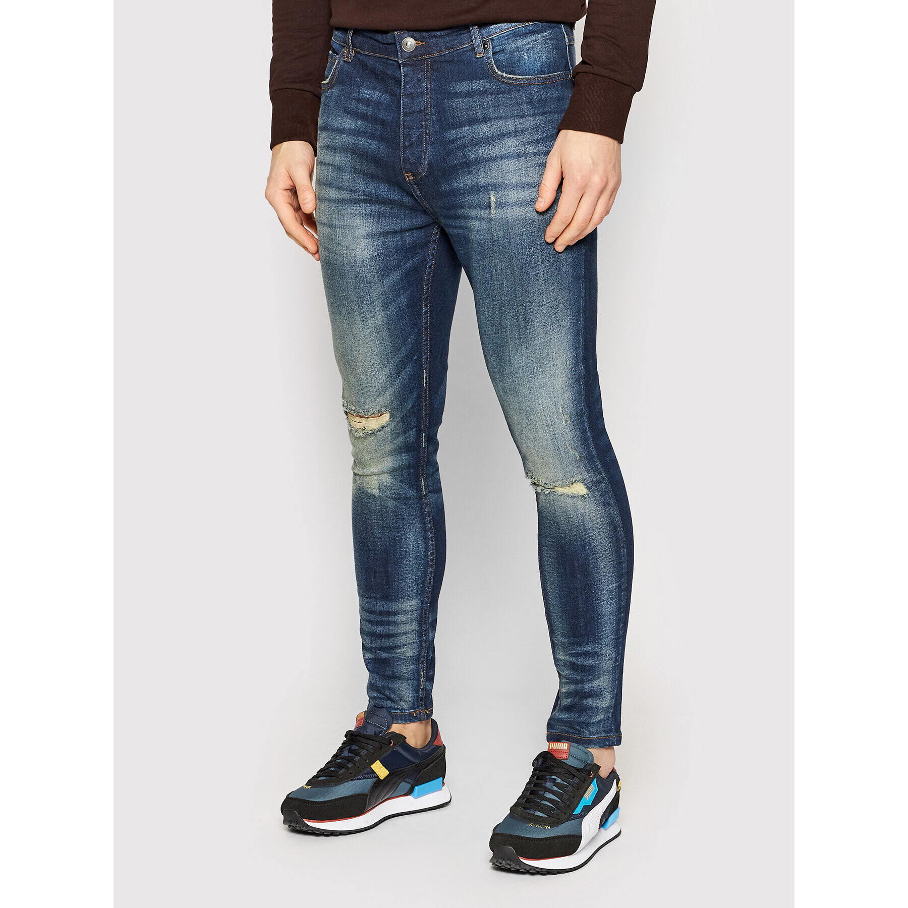 Brave Soul Jeansy MJN-OLIVER Tmavomodrá Skinny Fit - Pepit.cz