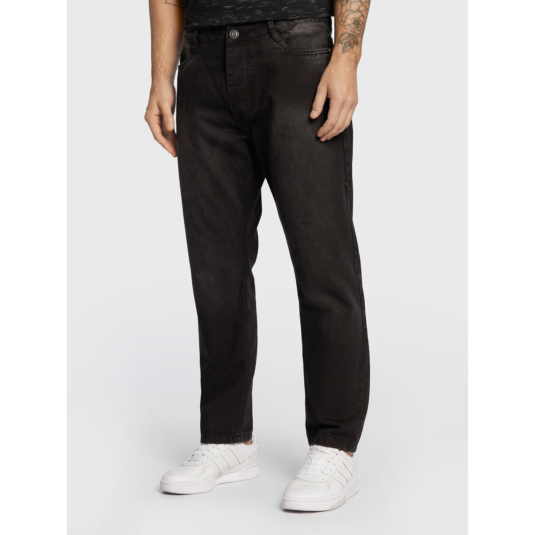 Brave Soul Jeansy MJN-WRIGLEYBLK Černá Loose Fit - Pepit.cz