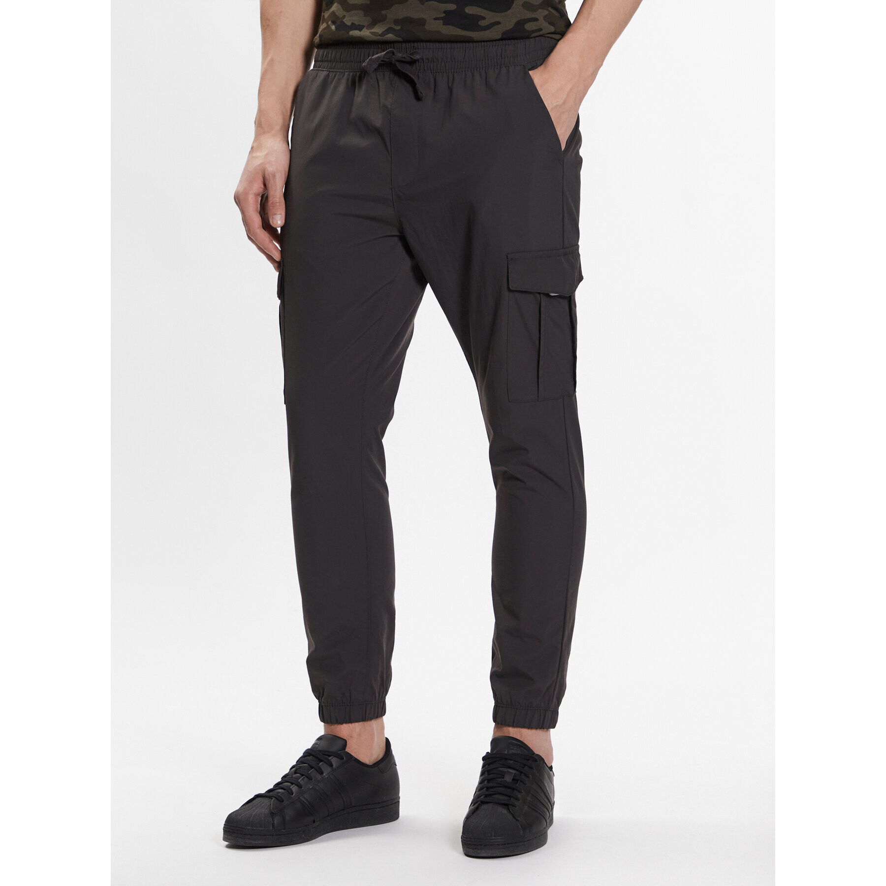 Brave Soul Joggers kalhoty MTR-FINETAS Šedá Regular Fit - Pepit.cz