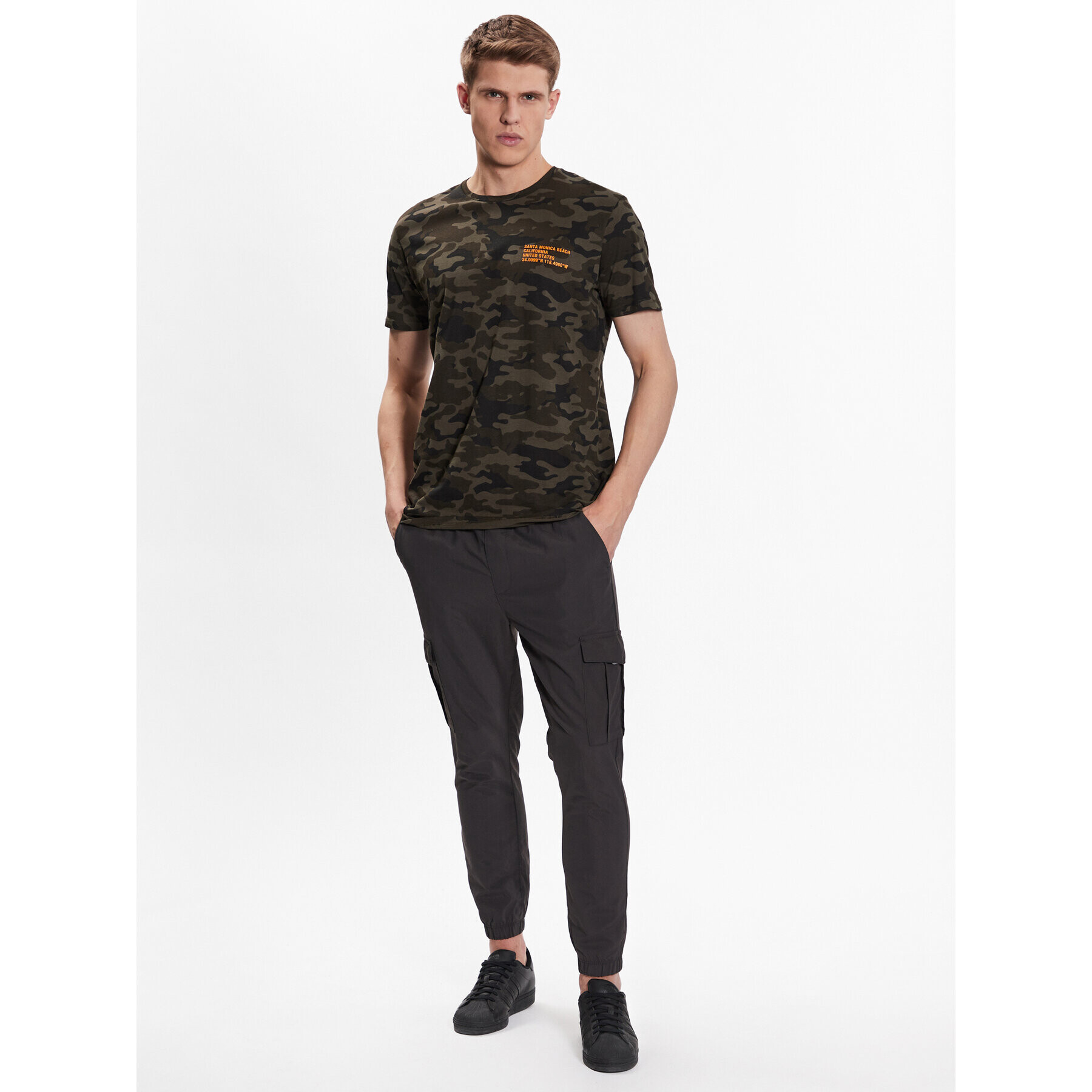 Brave Soul Joggers kalhoty MTR-FINETAS Šedá Regular Fit - Pepit.cz