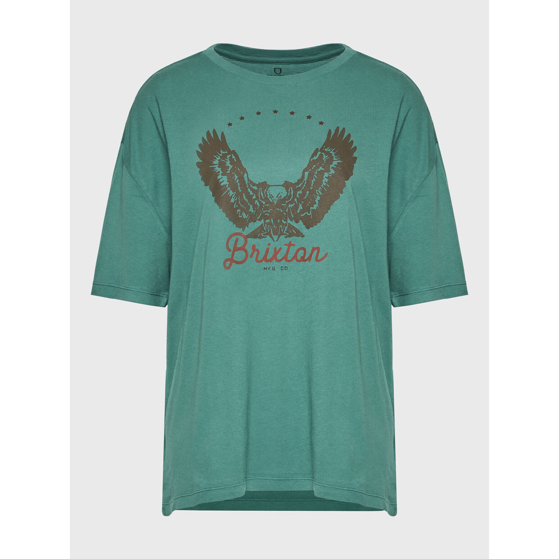 Brixton T-Shirt Freebird 16794 Zelená Oversize - Pepit.cz