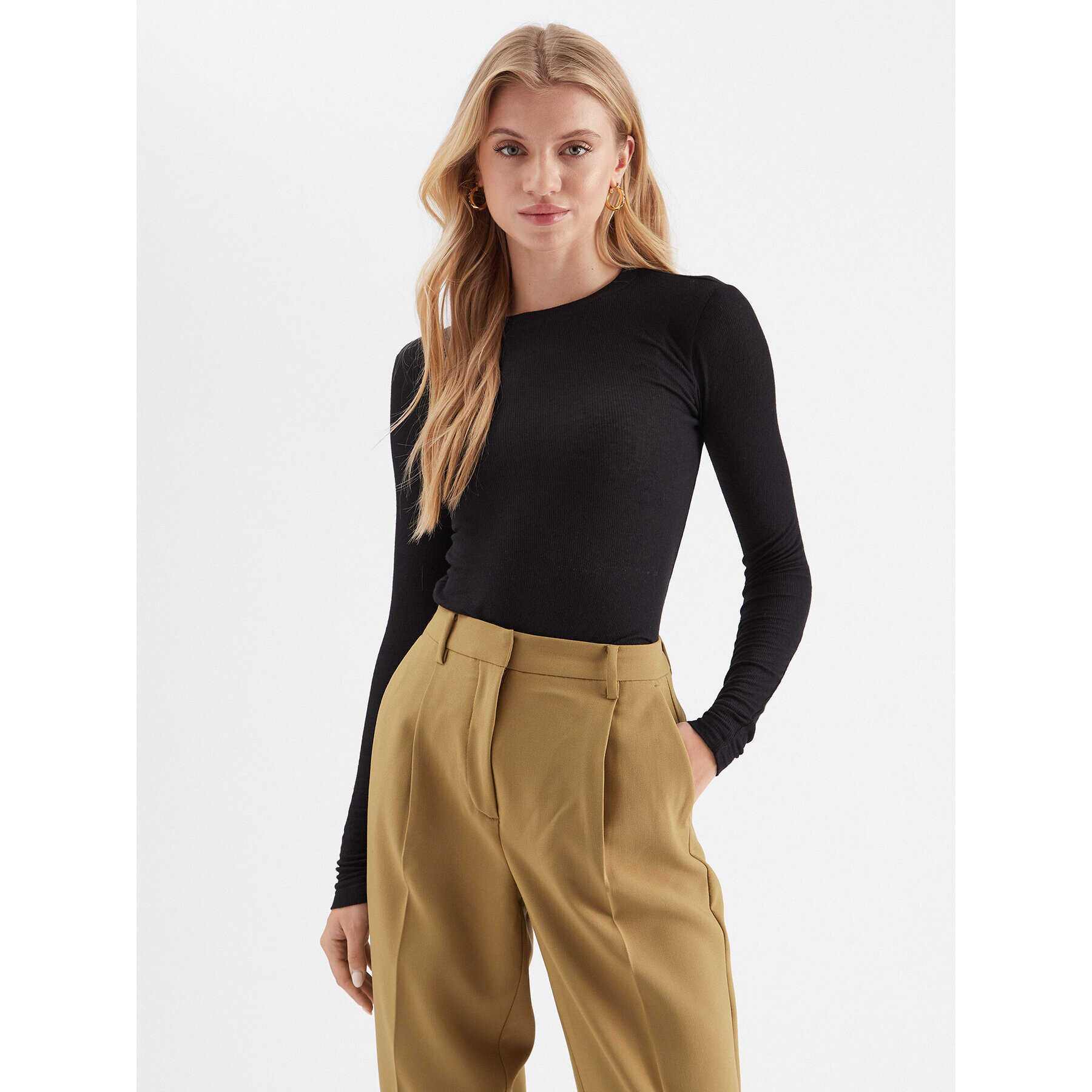 Bruuns Bazaar Halenka Angela BBW1071N Černá Slim Fit - Pepit.cz