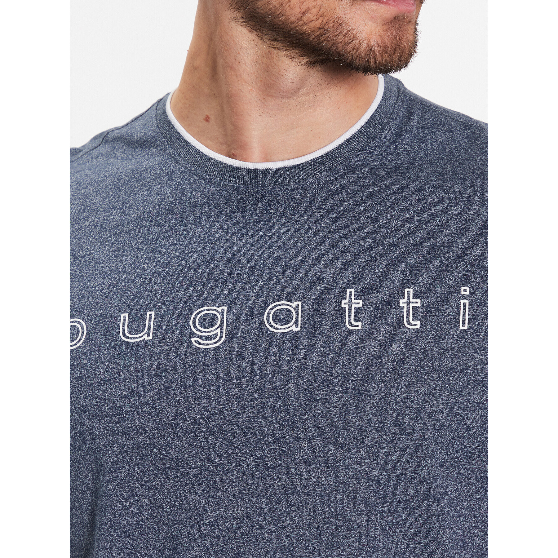 Bugatti T-Shirt 8350 35042 Modrá Regular Fit - Pepit.cz