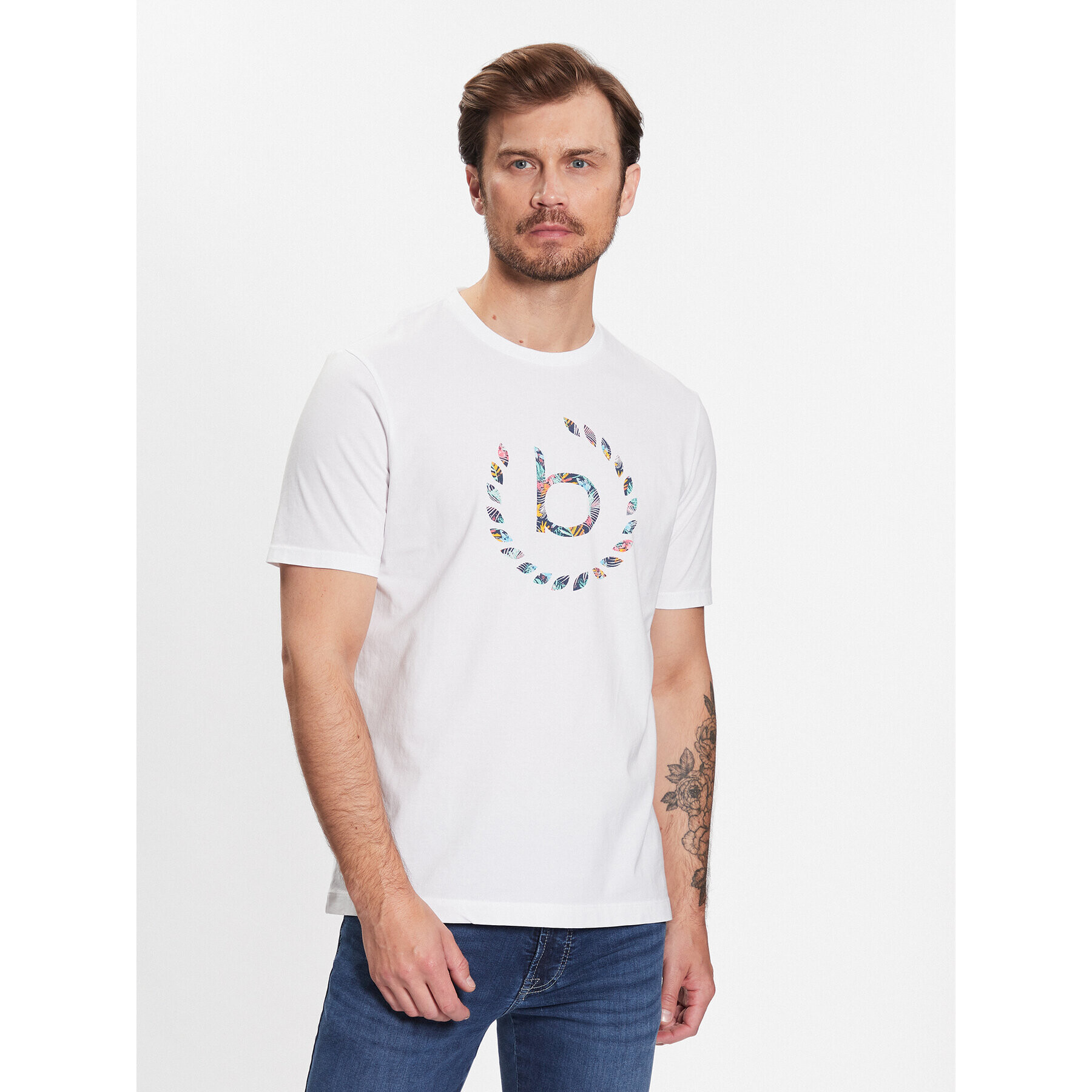 Bugatti T-Shirt 8350 35044 Bílá Regular Fit - Pepit.cz