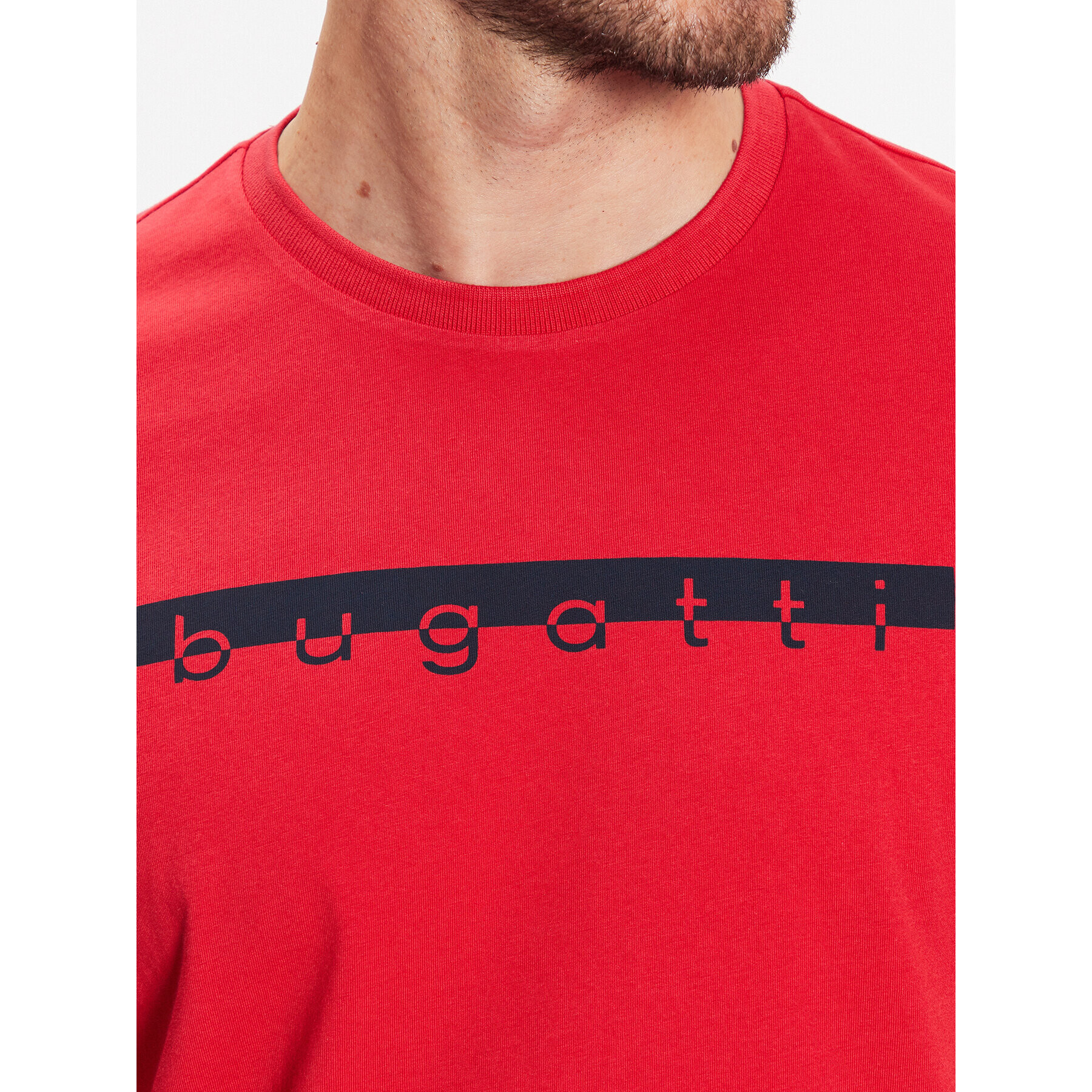 Bugatti T-Shirt 8350 35080 Červená Regular Fit - Pepit.cz