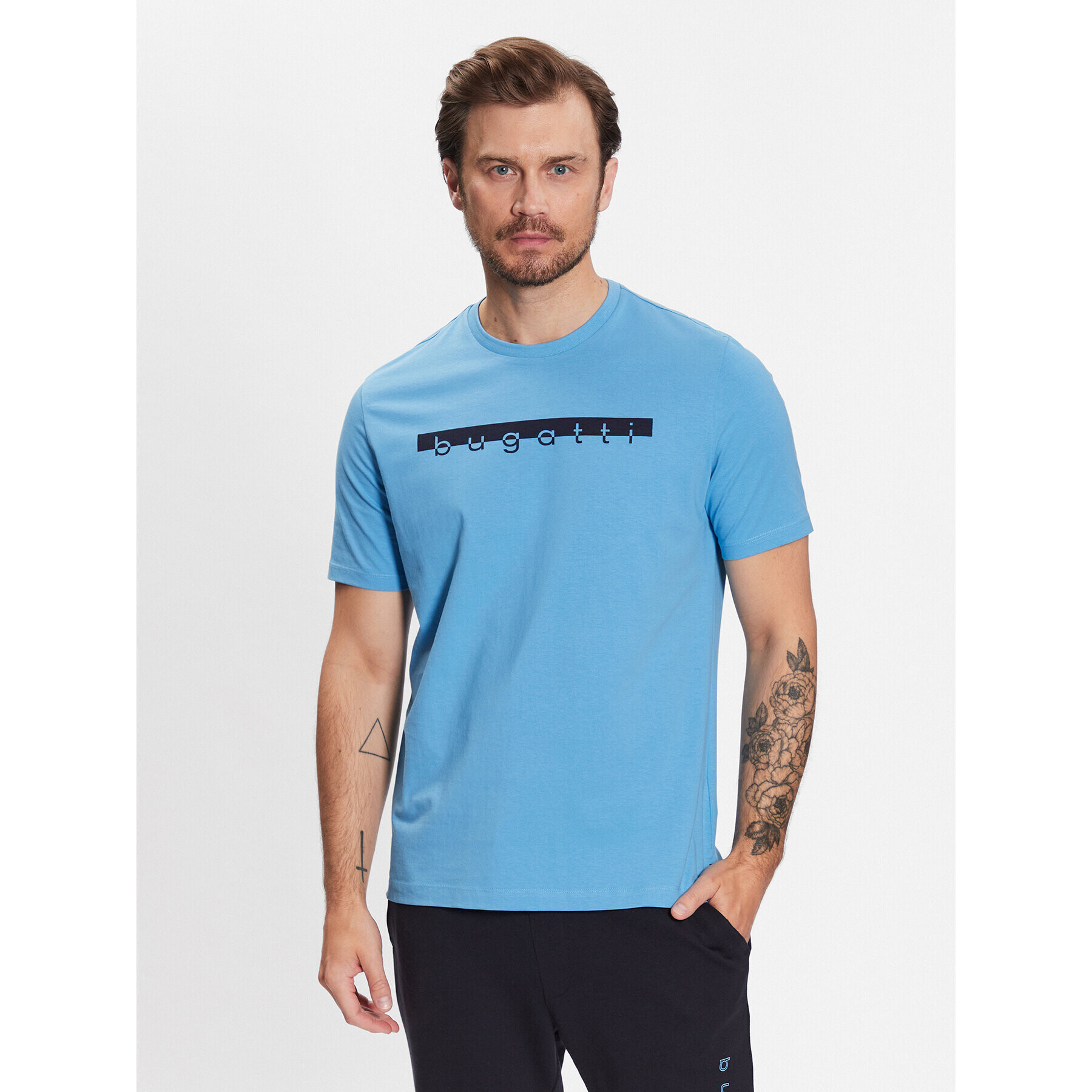 Bugatti T-Shirt 8350 35080 Modrá Regular Fit - Pepit.cz