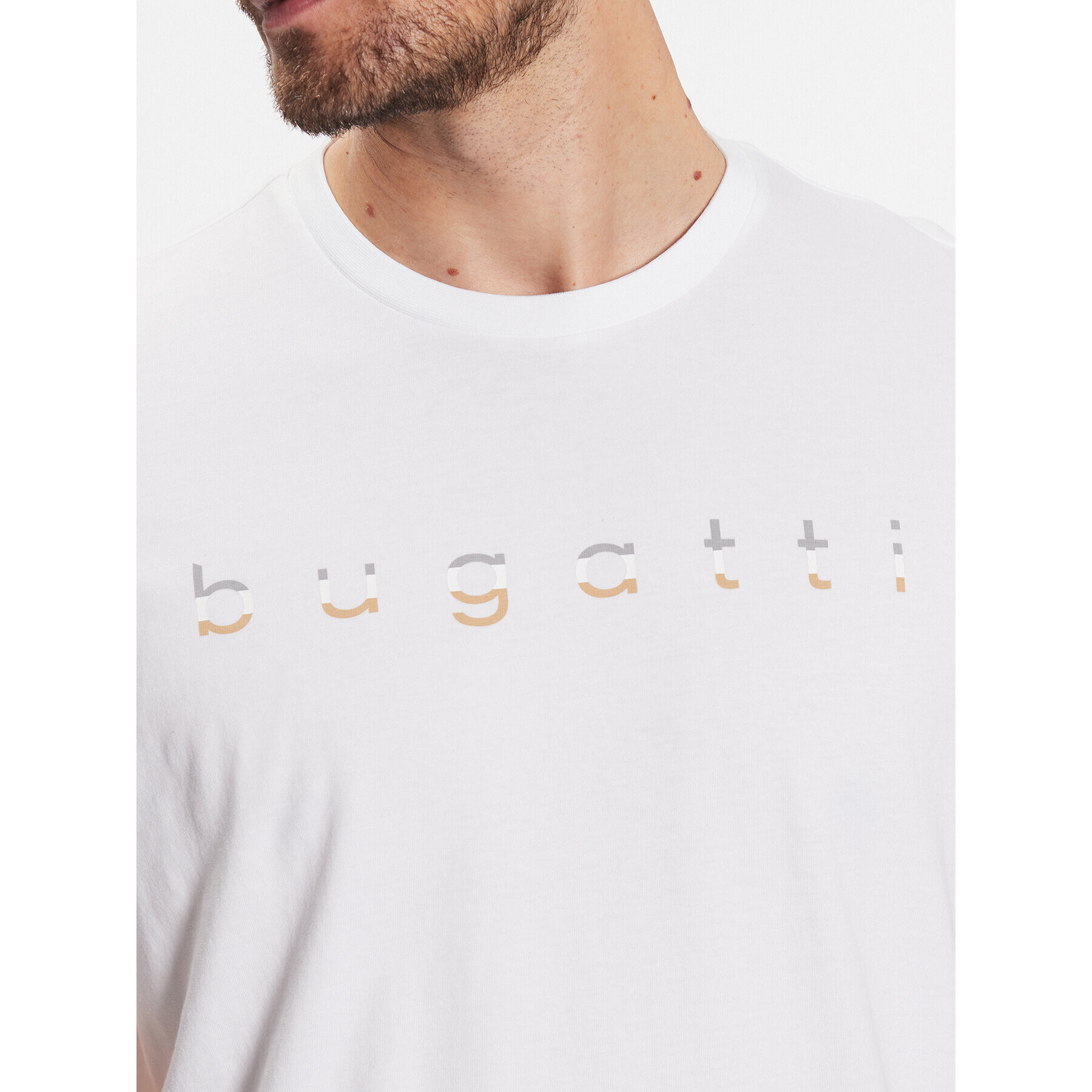 Bugatti T-Shirt 8350 35107 Bílá Regular Fit - Pepit.cz