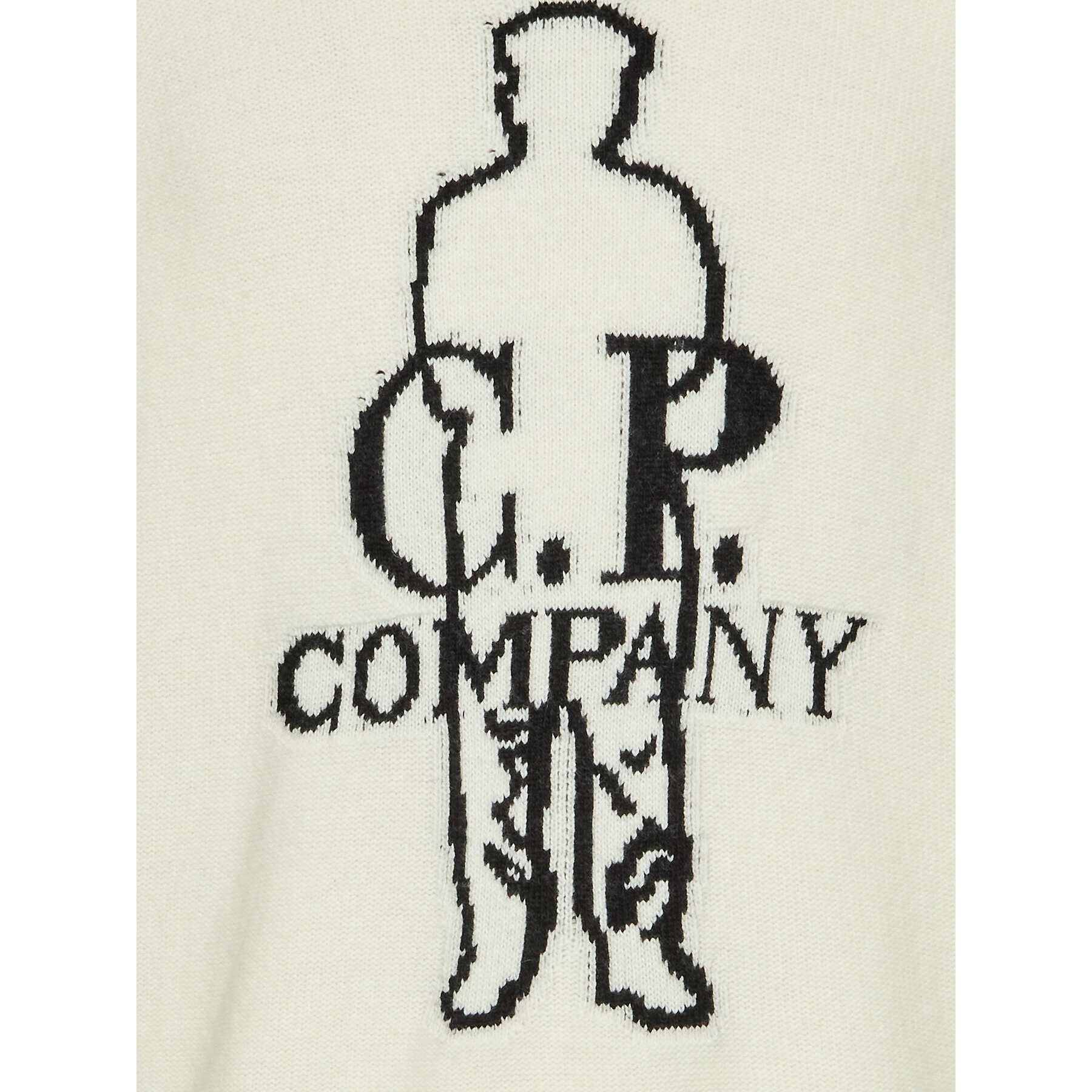 C.P. Company Svetr Jacquard 13CMKN331A 005504J Écru Regular Fit - Pepit.cz