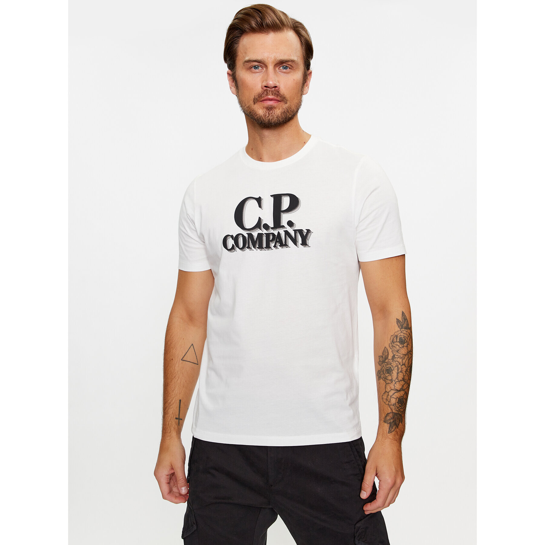 C.P. Company T-Shirt 15CMTS238A 005100W Bílá Regular Fit - Pepit.cz