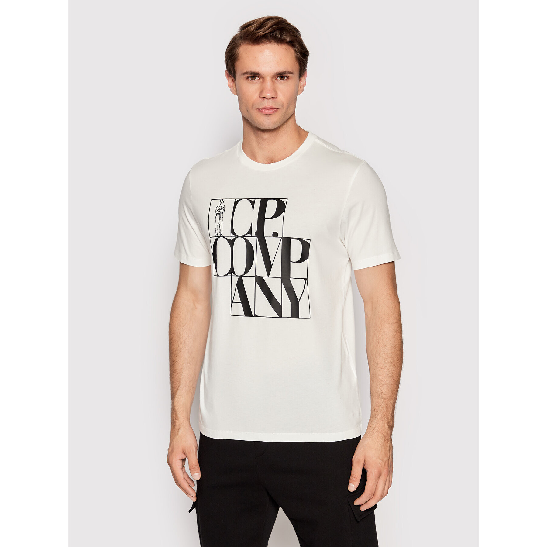 C.P. Company T-Shirt Sailor 12CMTS049A 005100W Bílá Regular Fit - Pepit.cz