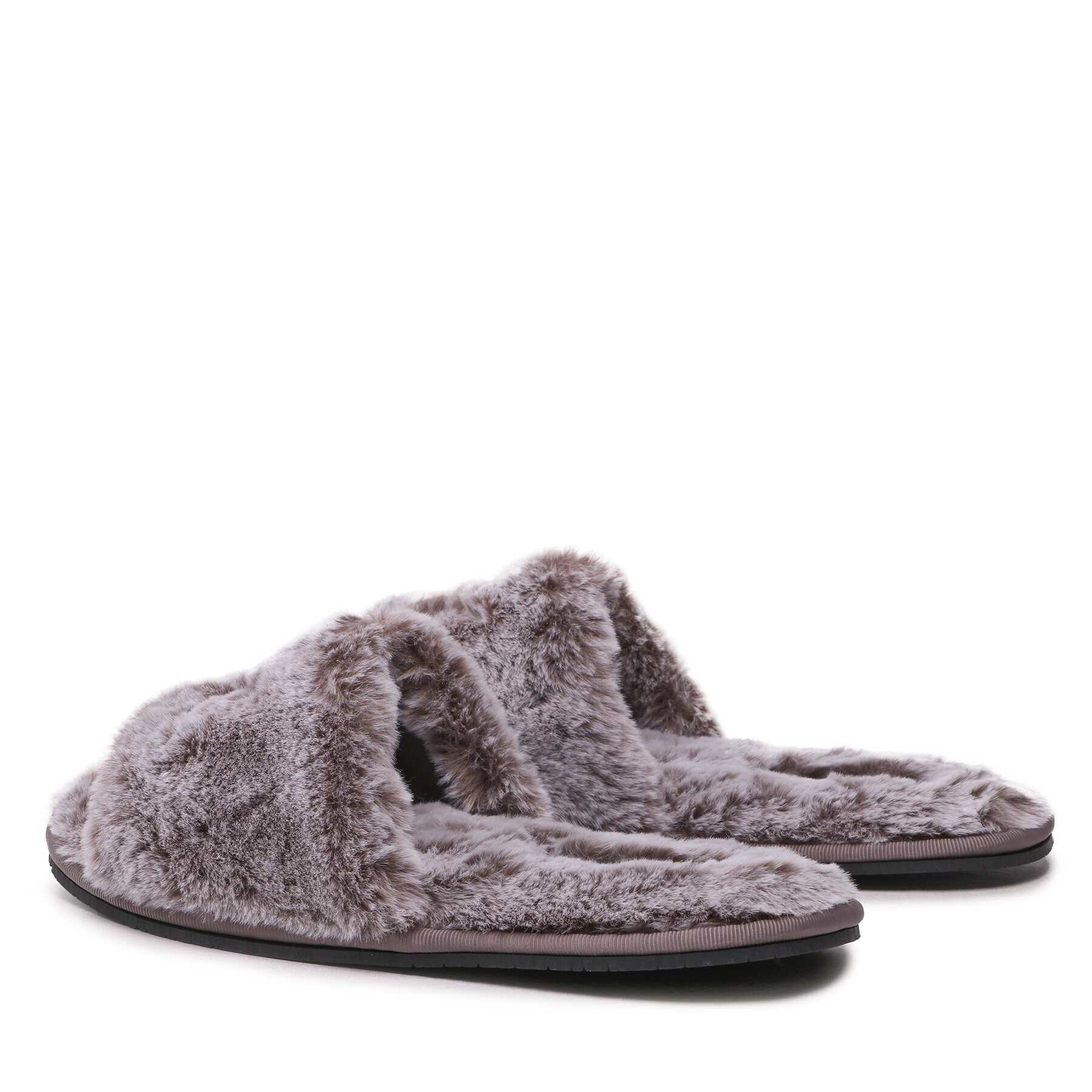 Calvin Klein Bačkory Slipper Sandal Fur HW0HW01226 Šedá - Pepit.cz