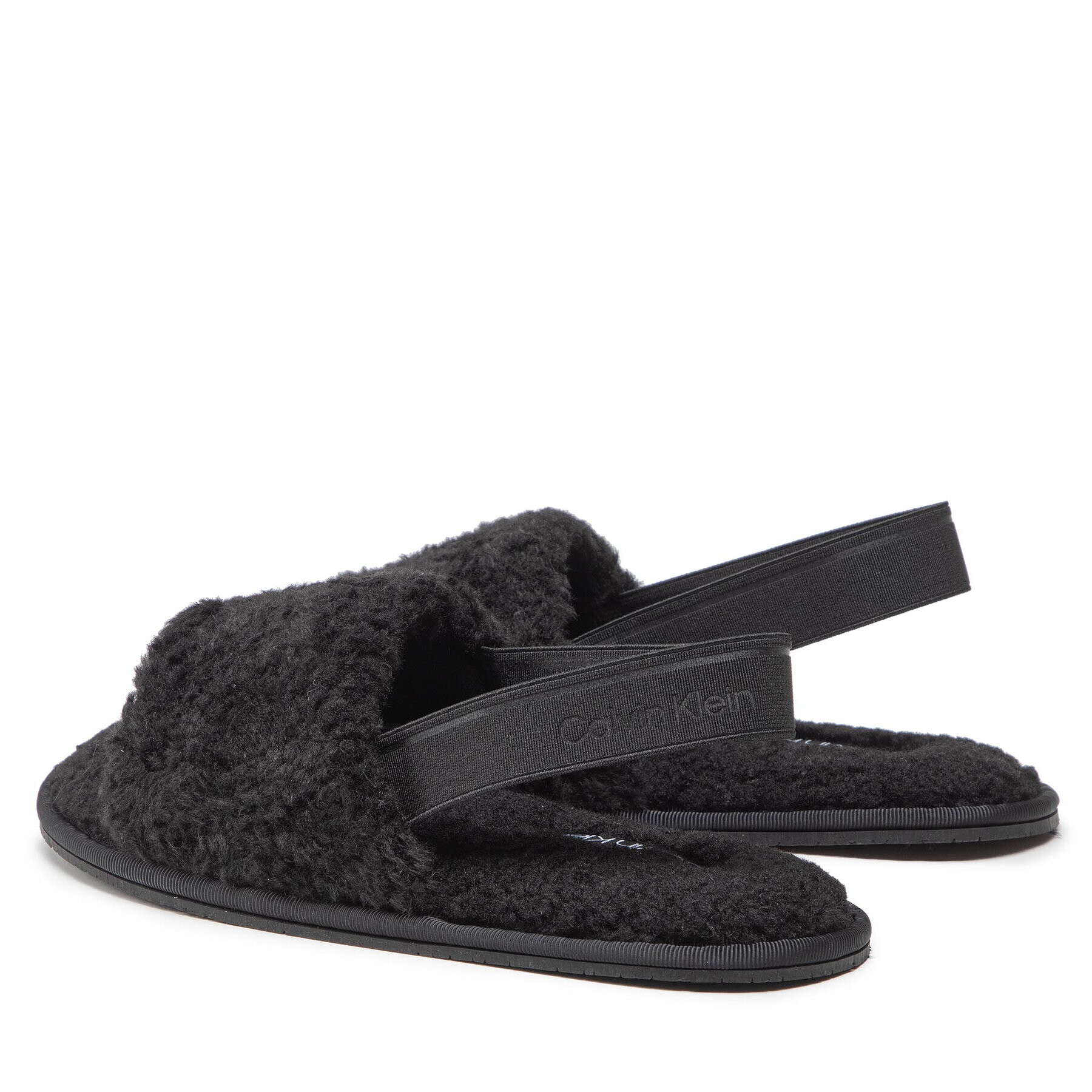 Calvin Klein Bačkory Slipper Slingback U He-Shearling HW0HW00836 Černá - Pepit.cz