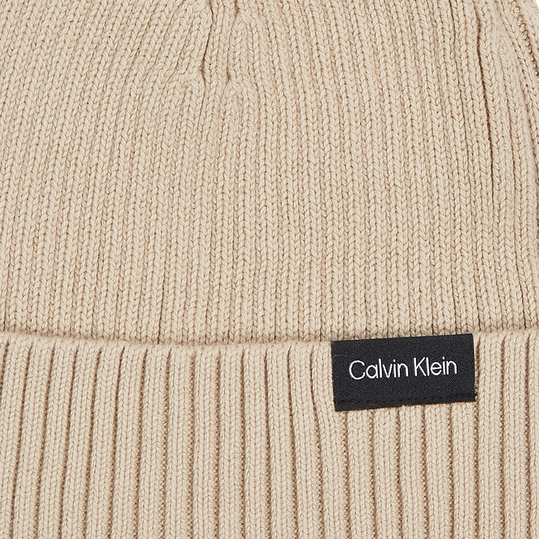 Calvin Klein Čepice Classic Cotton Rib Beanie K50K510982 Béžová - Pepit.cz