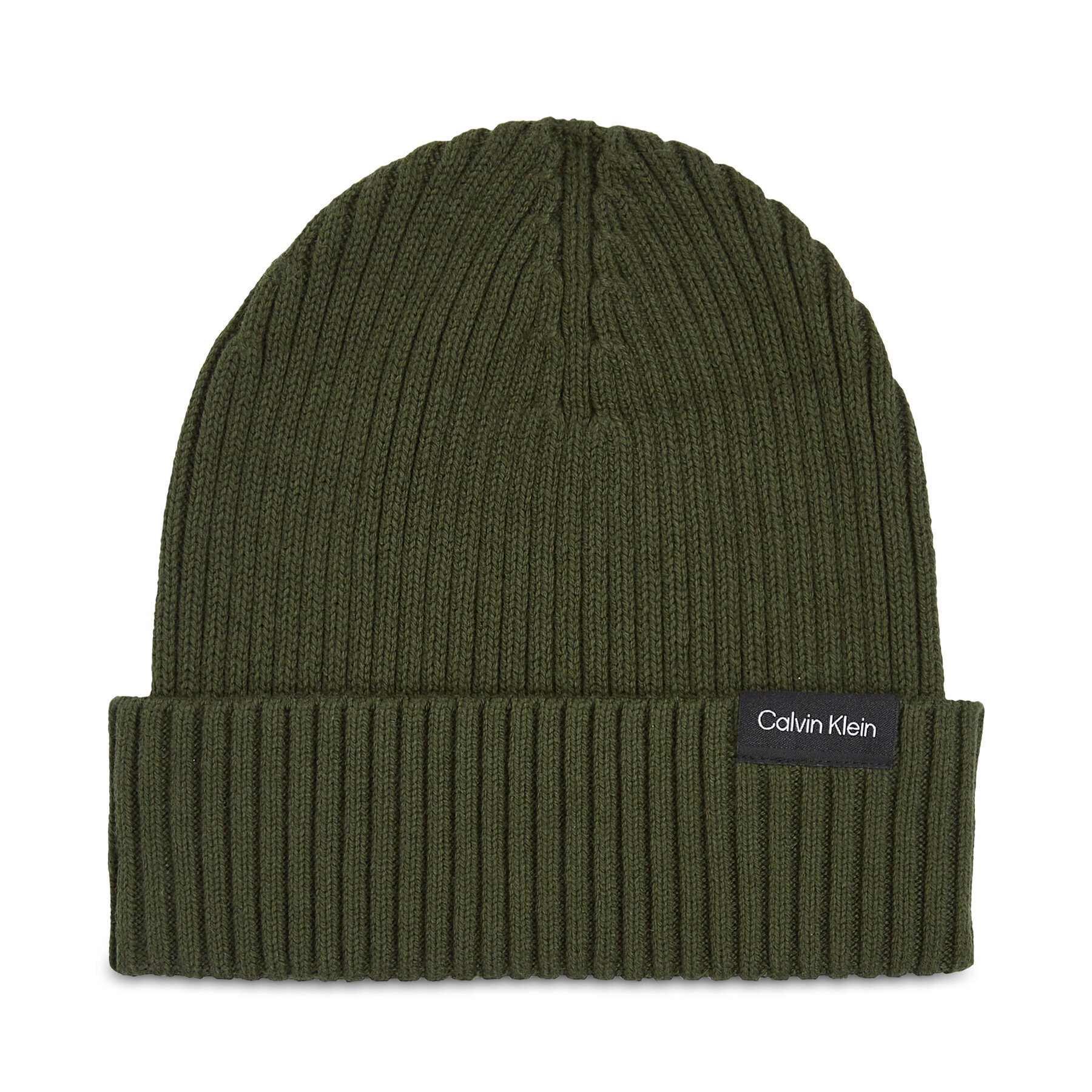 Calvin Klein Čepice Classic Cotton Rib Beanie K50K510982 Zelená - Pepit.cz