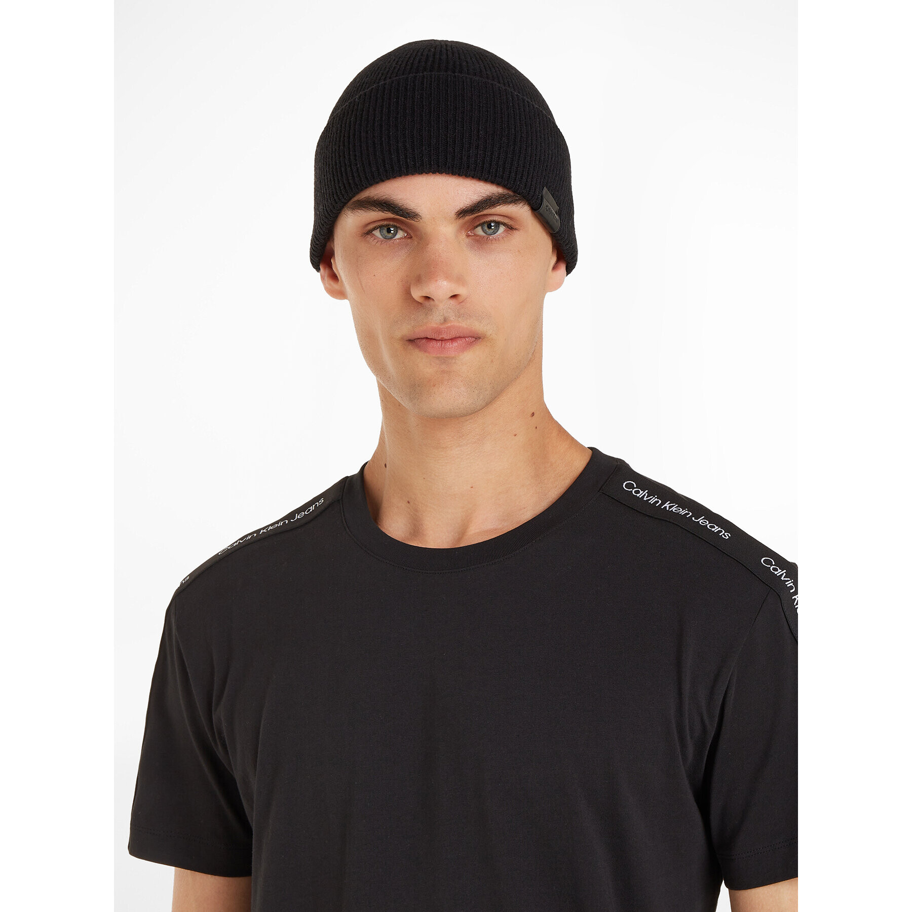 Calvin Klein Čepice Leather Patch Docker Beanie K50K510978 Černá - Pepit.cz