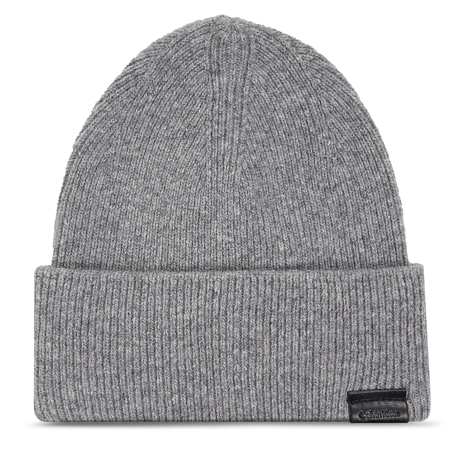 Calvin Klein Čepice Leather Patch Docker Beanie K50K510978 Šedá - Pepit.cz