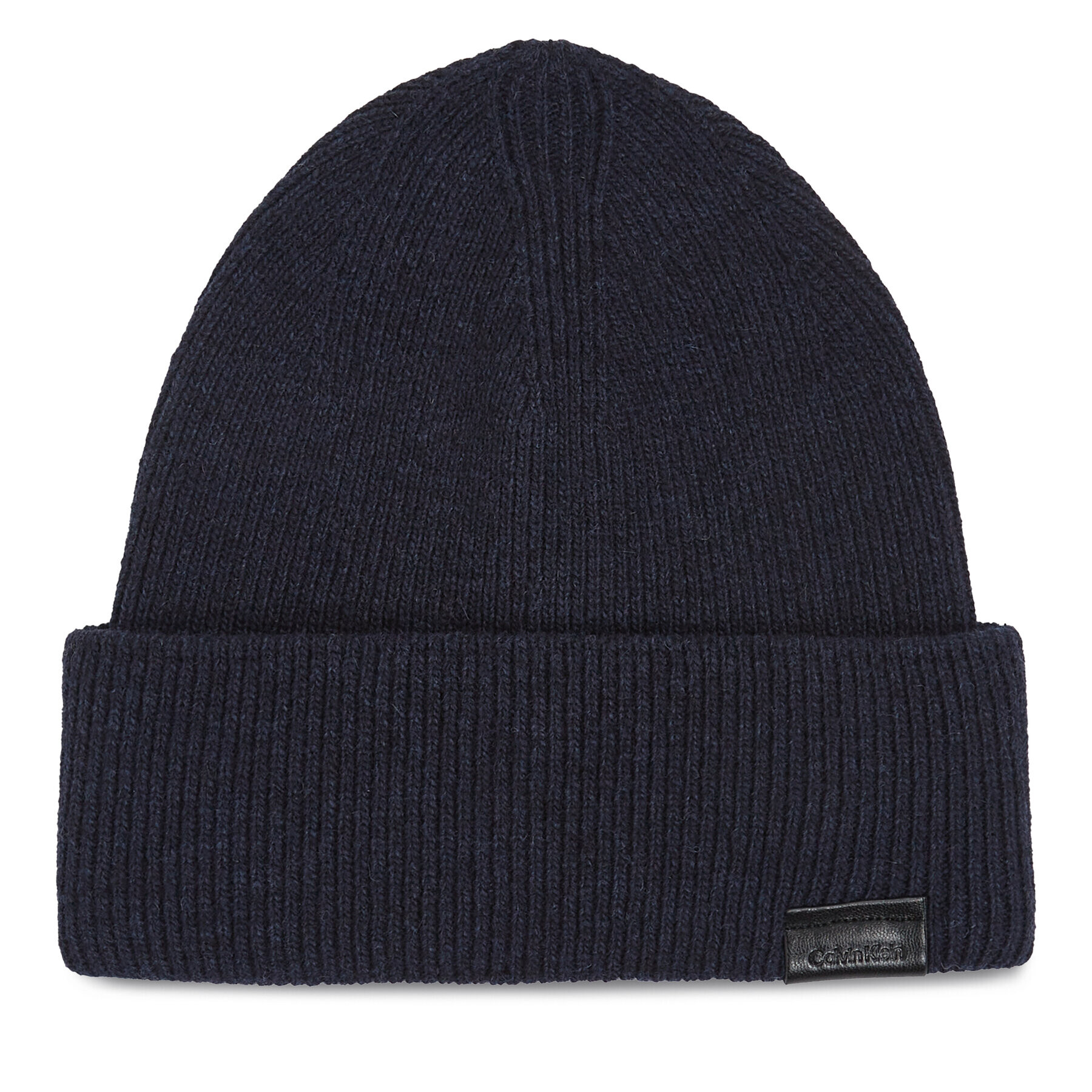 Calvin Klein Čepice Leather Patch Docker Beanie K50K510978 Tmavomodrá - Pepit.cz