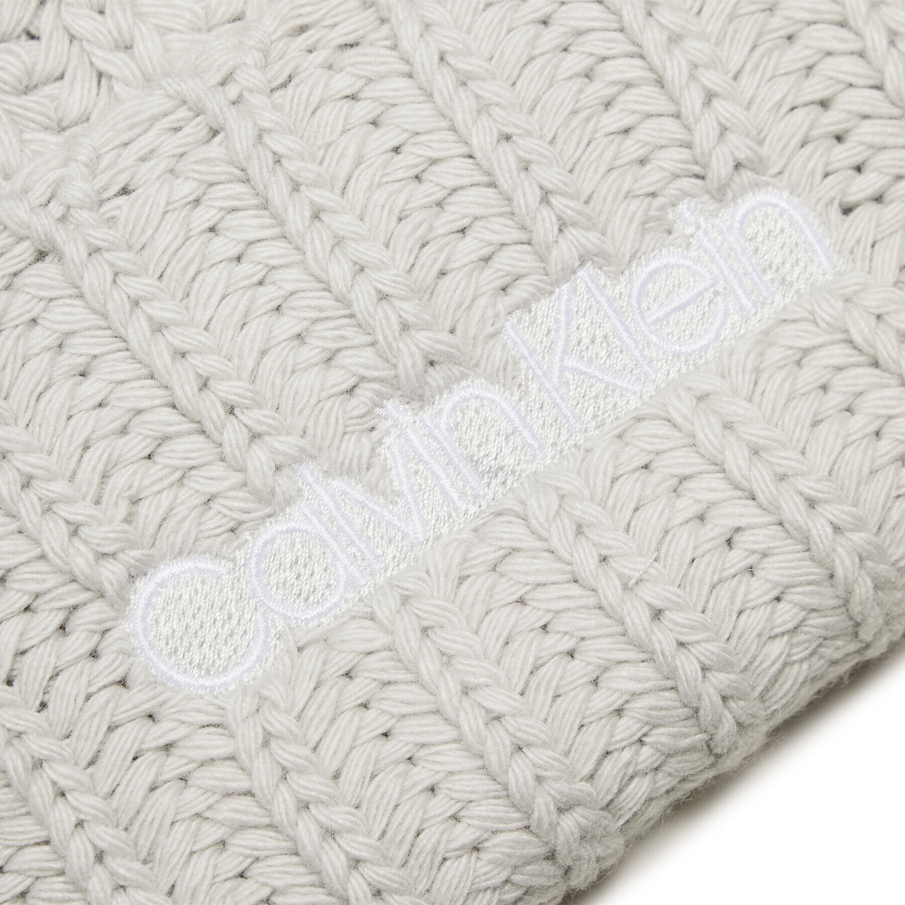 Calvin Klein Čepice Oversized Knit Beanie W/Pompom K60K608535 Šedá - Pepit.cz